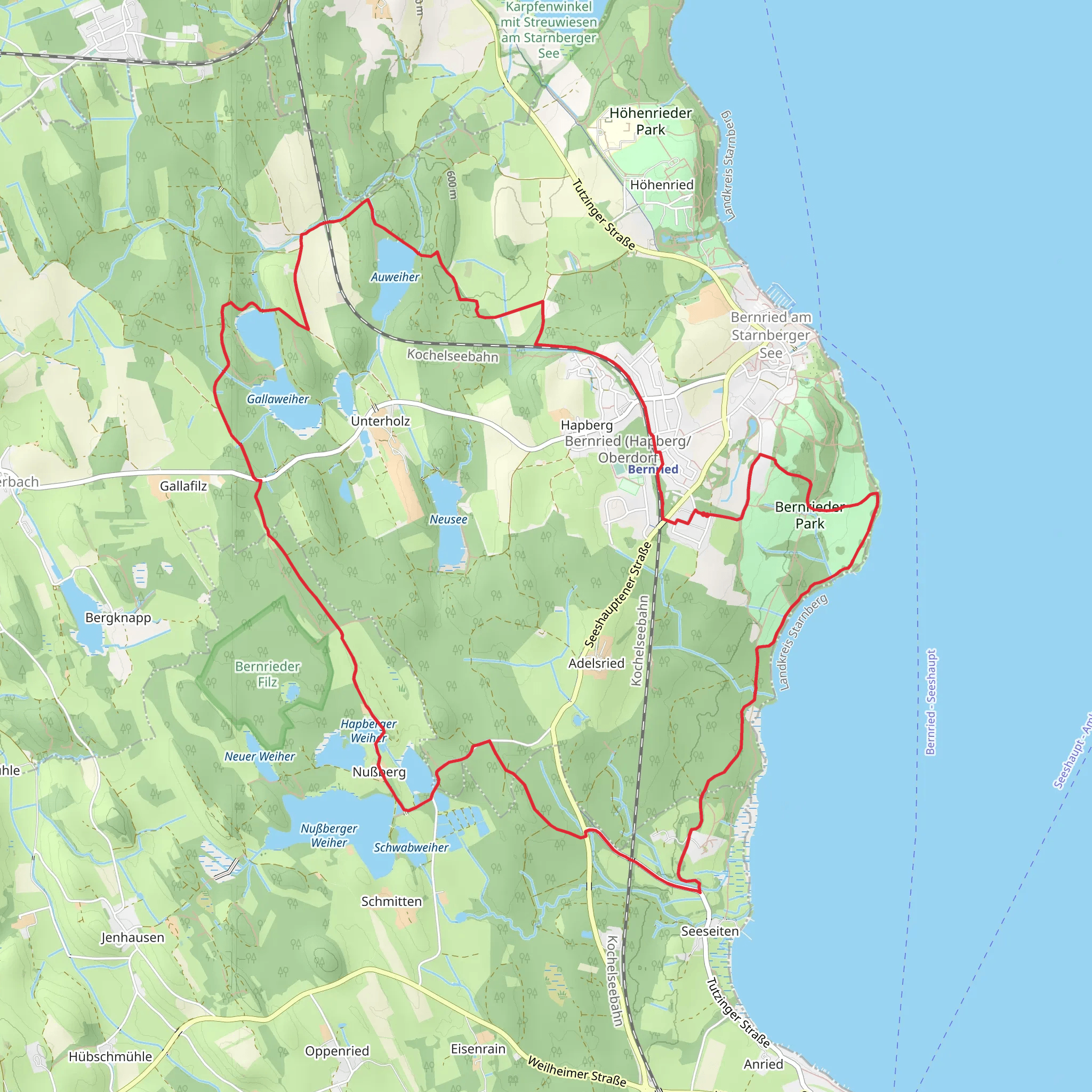 Adelsried Loop via Nubberg mobile static map