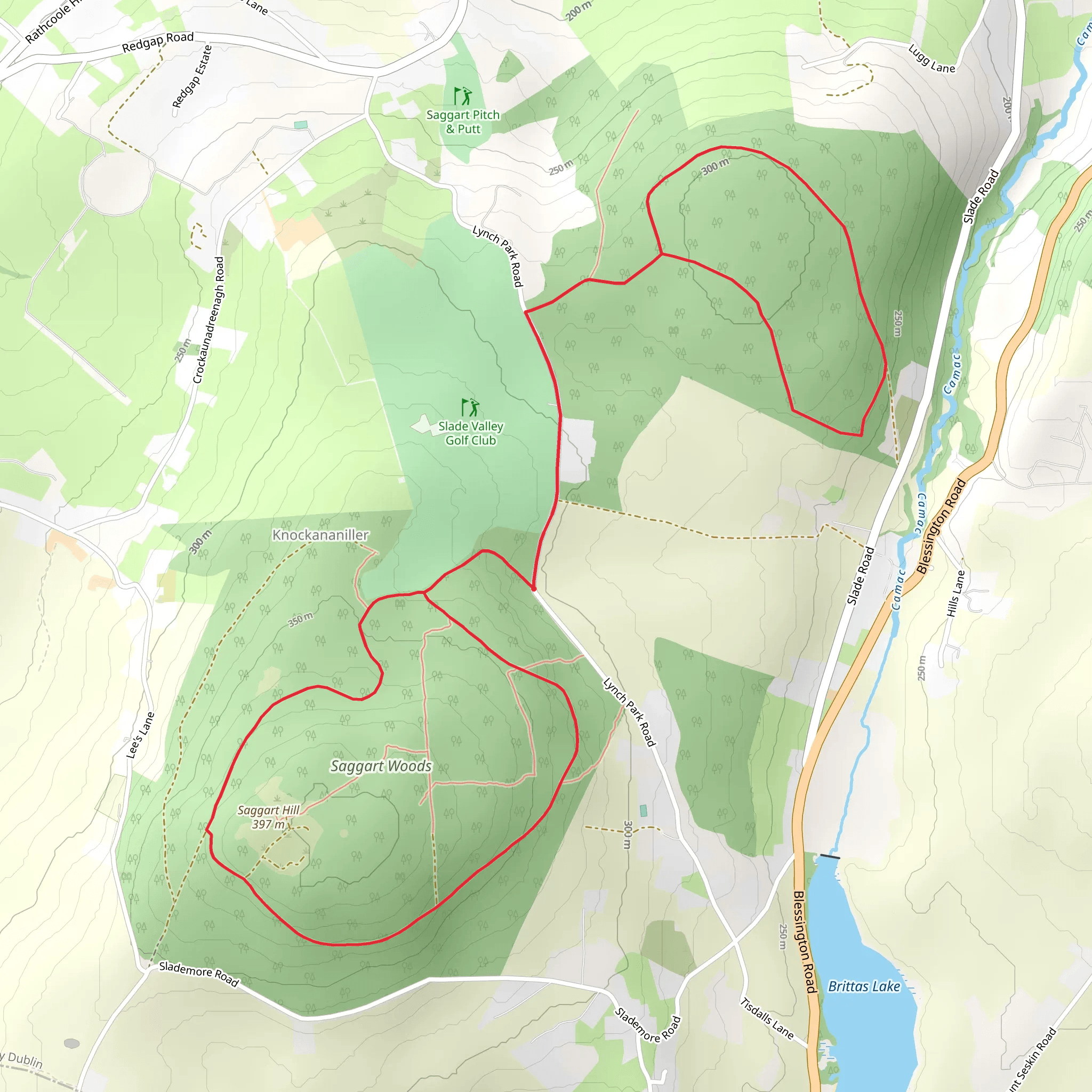 Slievethoul Lugg Walk mobile static map