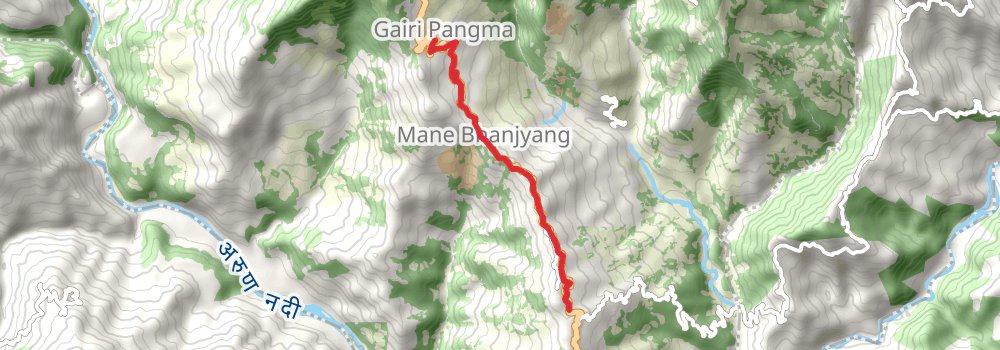 Makalu Base Camp Trek stage 2 Map