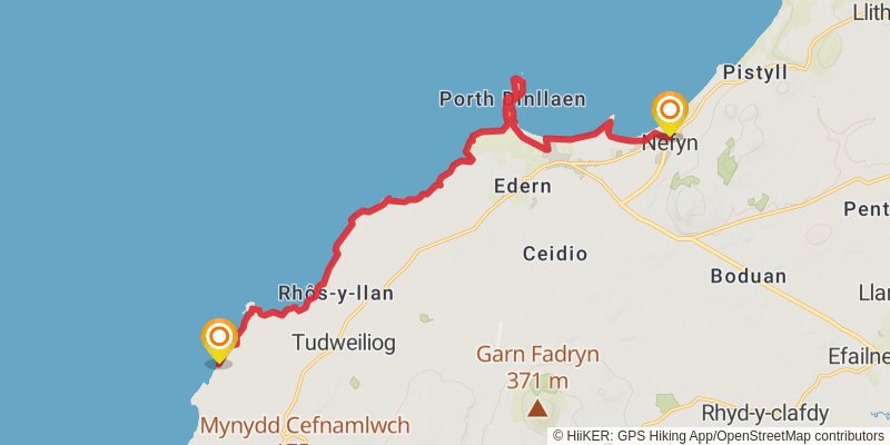 Llyn Peninsula Coastal Path stage 3 Map
