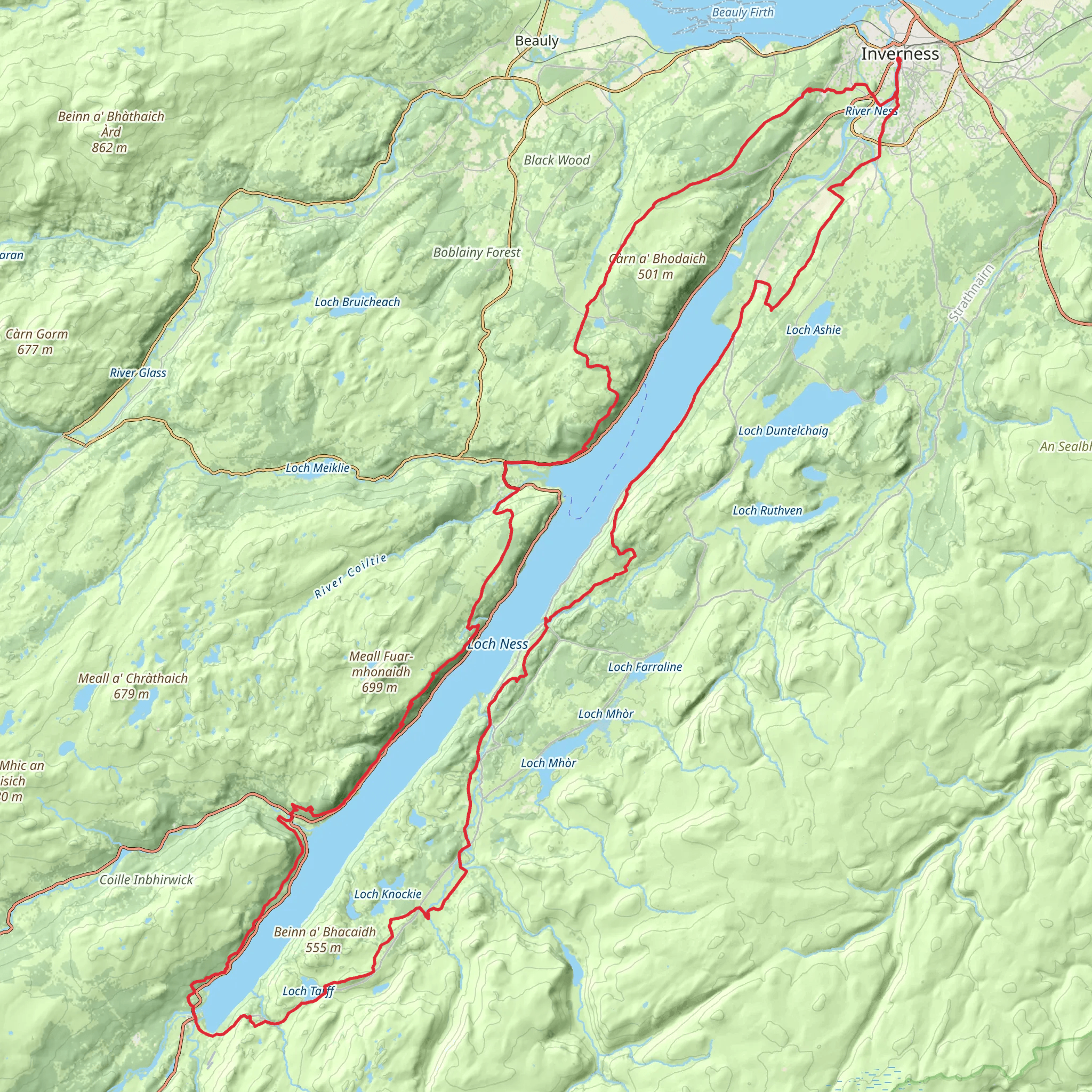 Loch Ness 360 Trail mobile static map