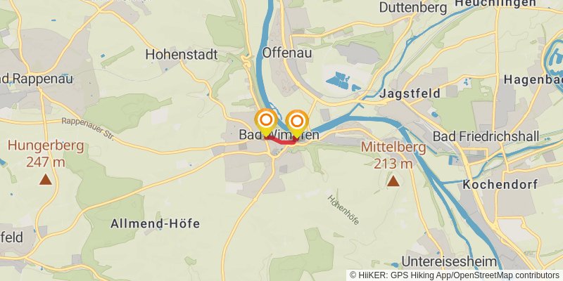 Neckarsteig spur 1 Map