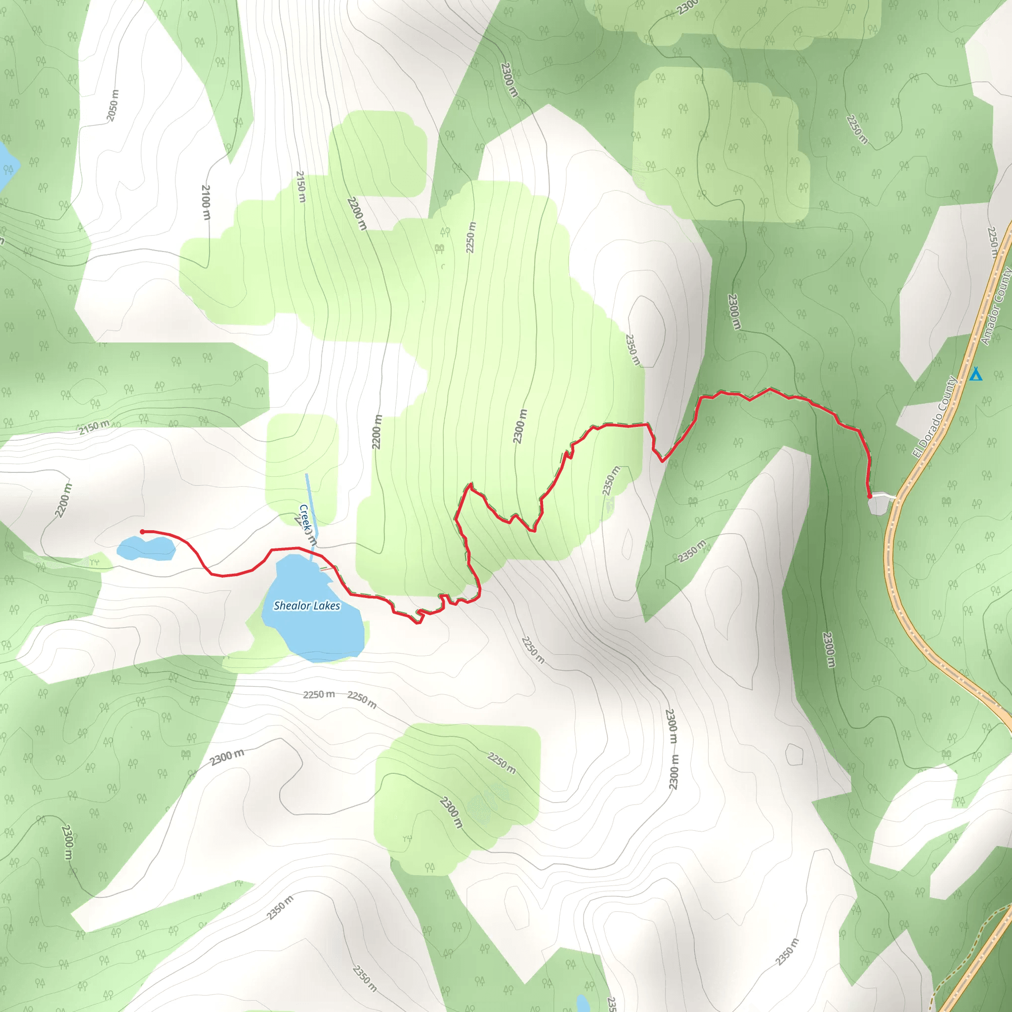 Shealor Lake Trail - Ridge Camp mobile static map