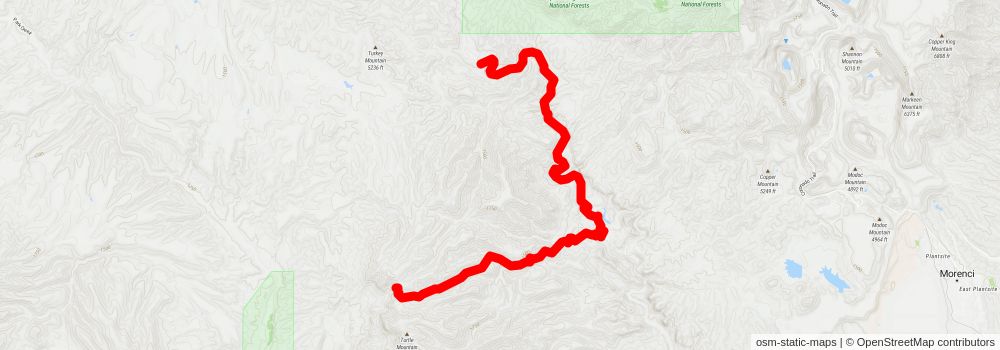 Southwestern Horseshoe Trail stage 115 Map