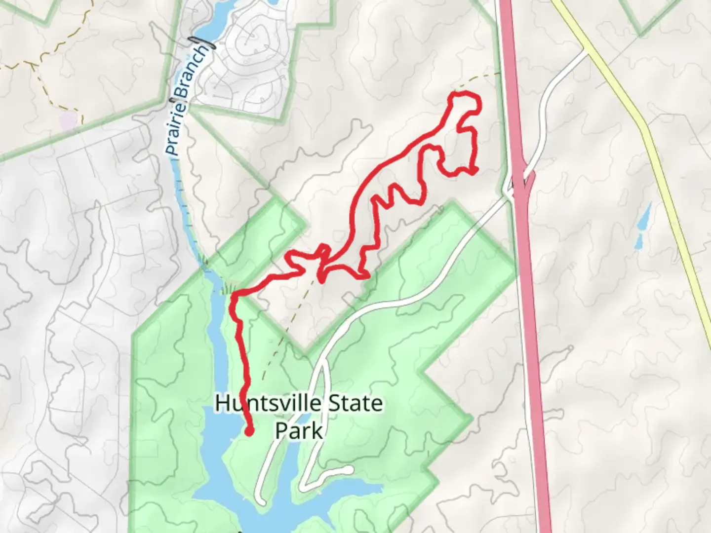 An image depicting the trail Akokisa Trail and NWCC Loop Trail and its surrounding area.