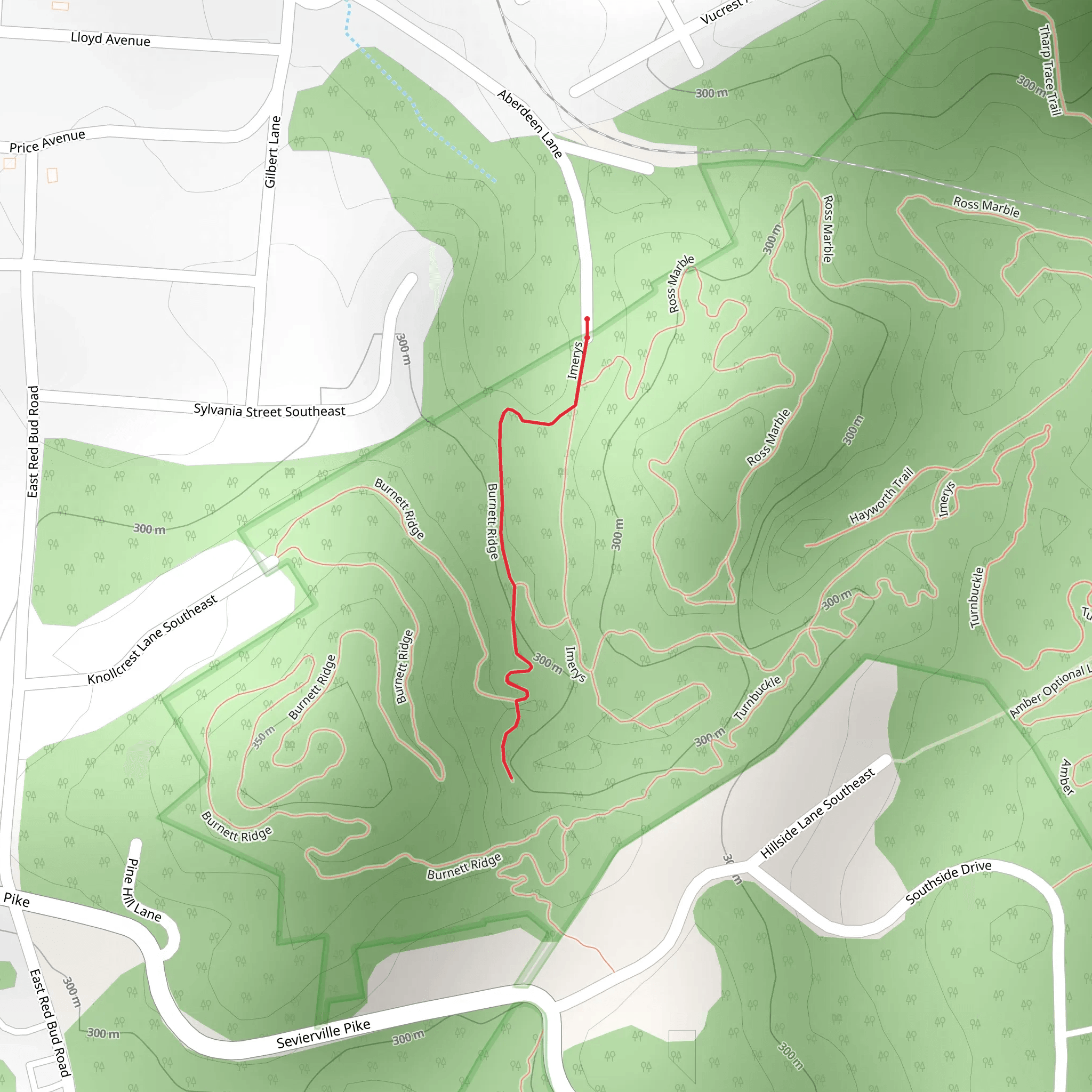 Aberdeen Lane mobile static map