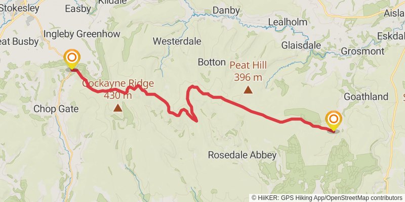 Lyke Wake Walk stage 2 Map