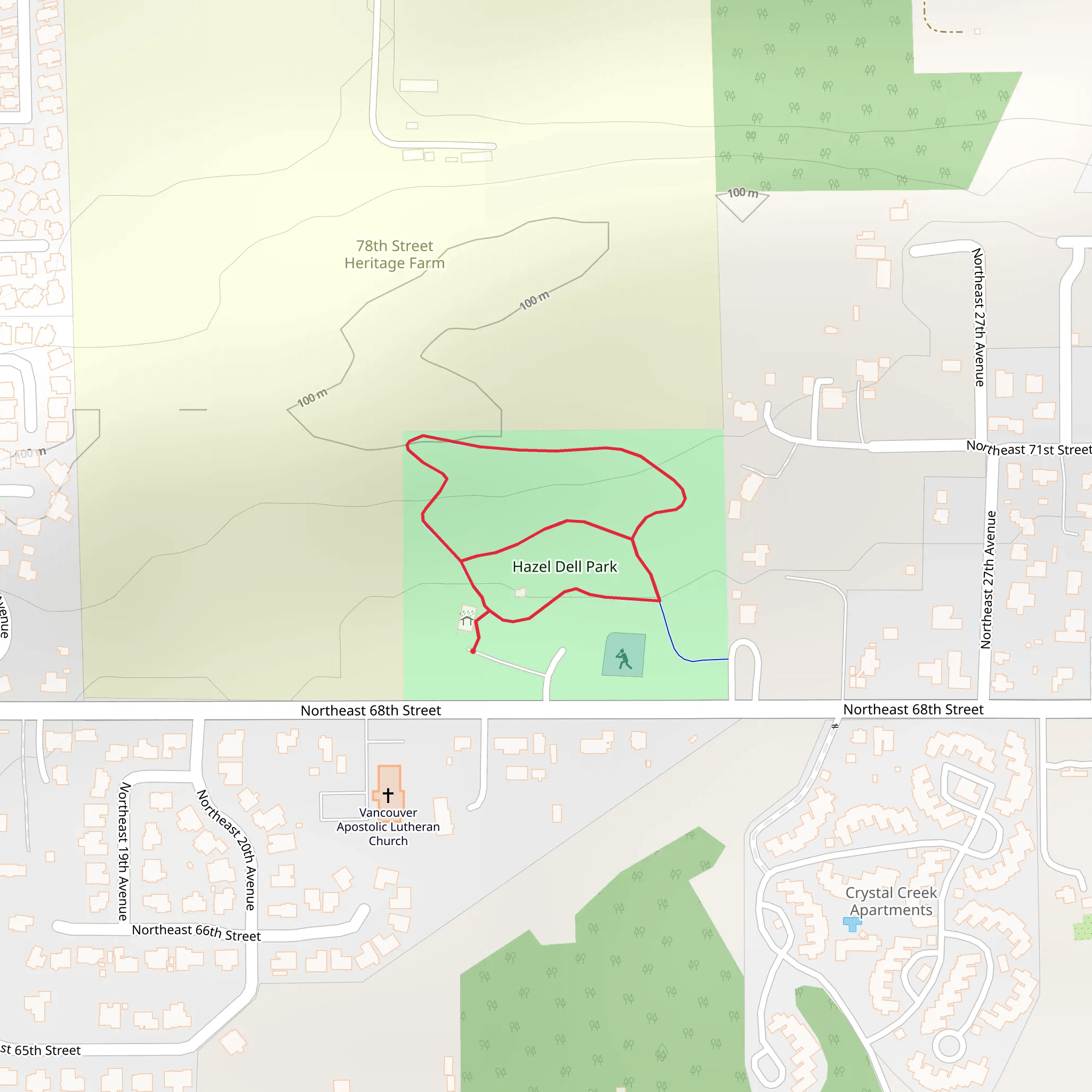 Hazel Dell Park Loop mobile static map