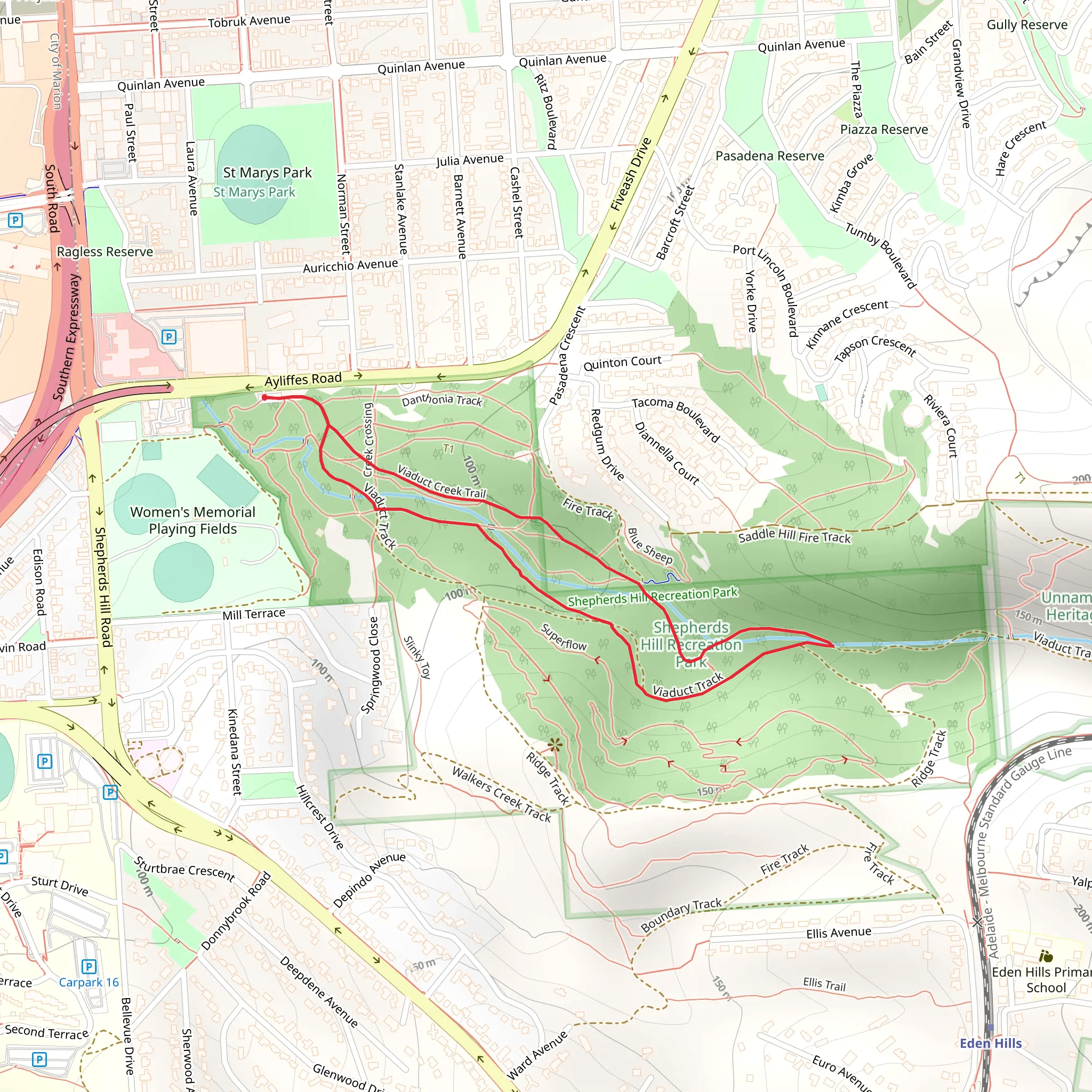 River Red Gum Loop mobile static map