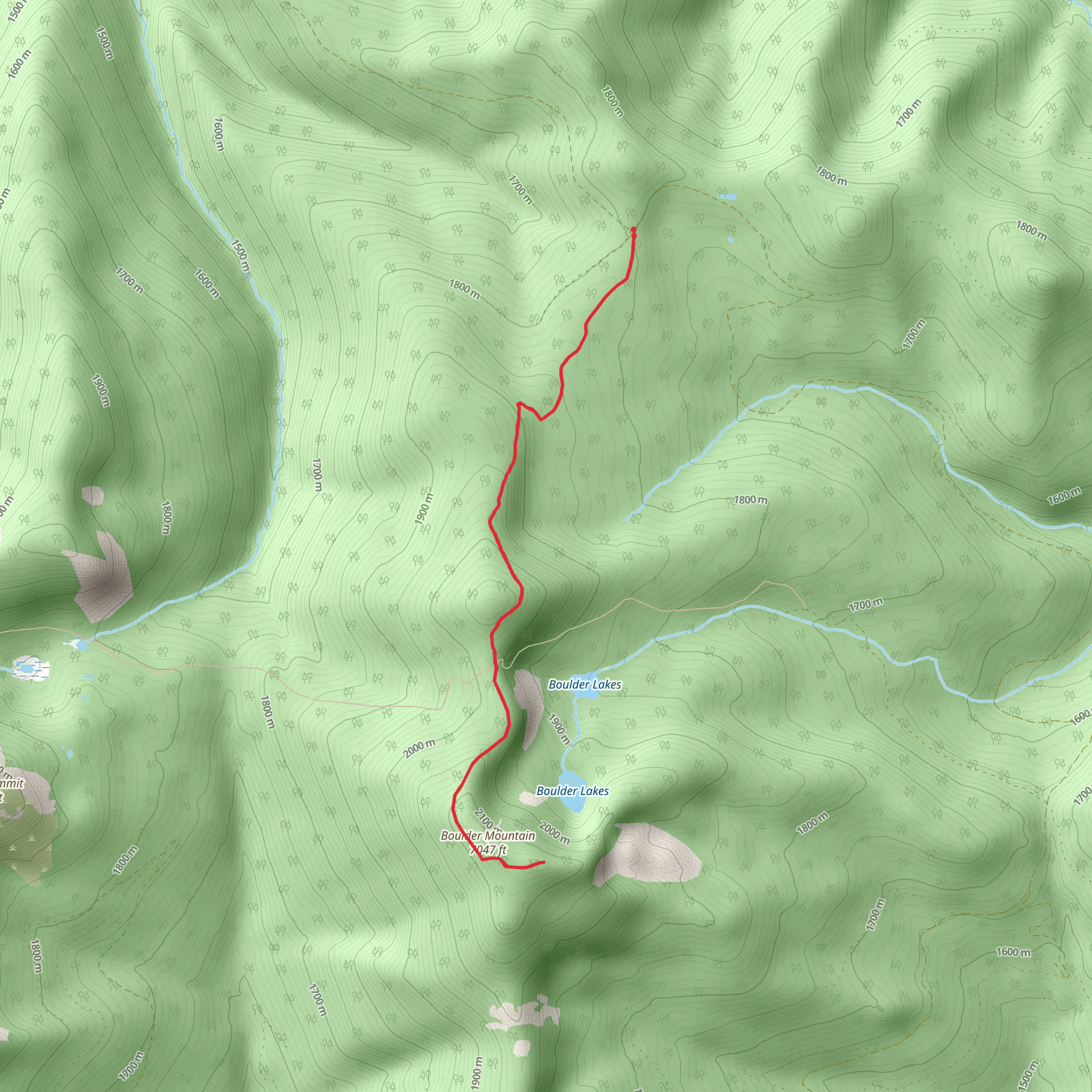 Boulder Mountain Trail mobile static map