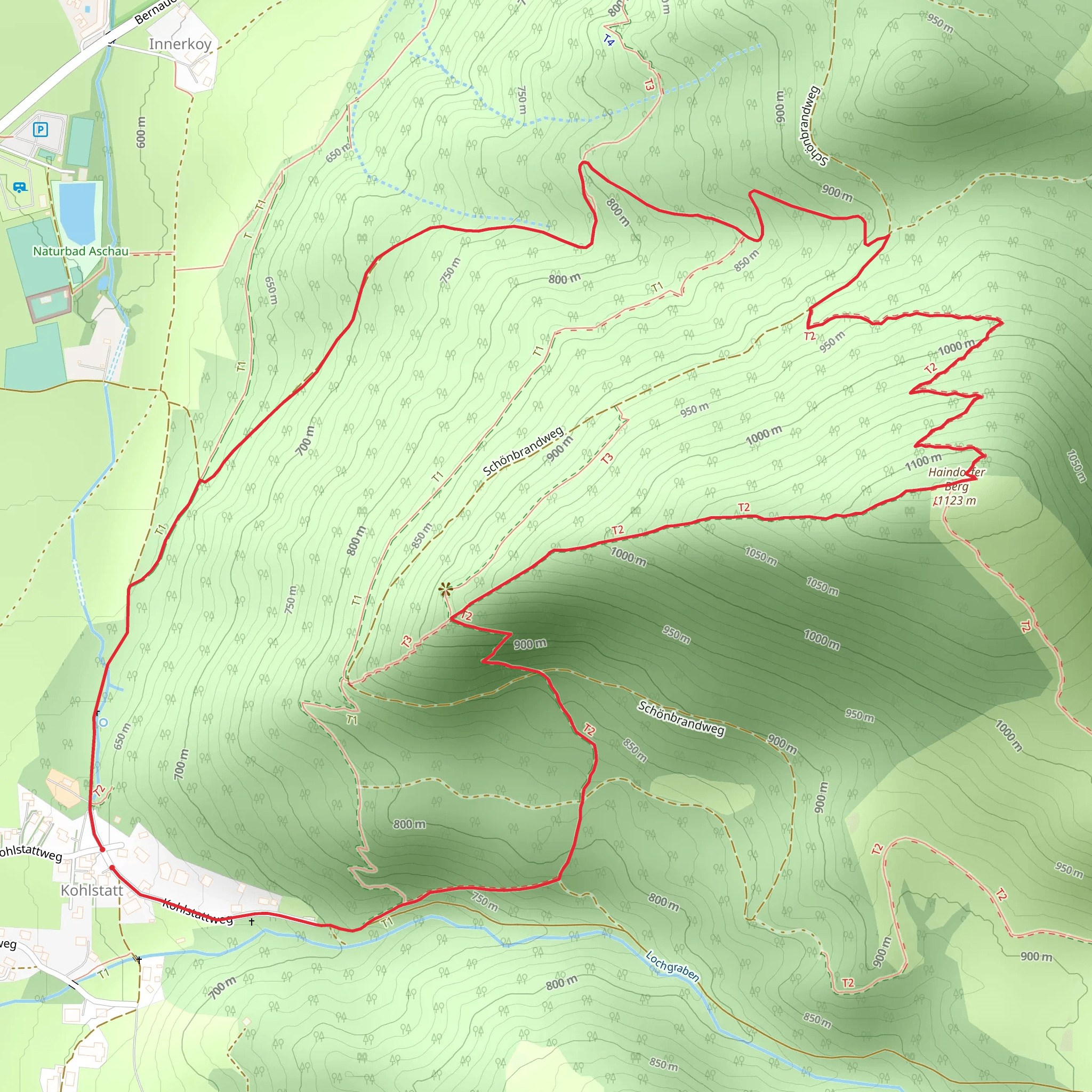 Haindorfer Berg Loop - Kohlstatt mobile static map