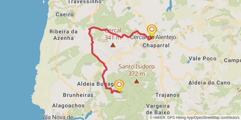 Rota Vincentina alt 2 Map