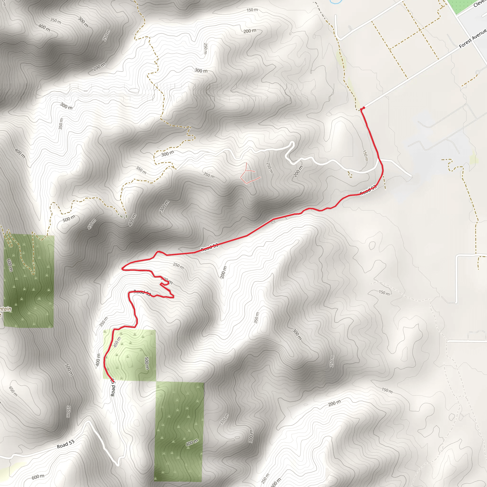 Pierce Canyon Walk mobile static map