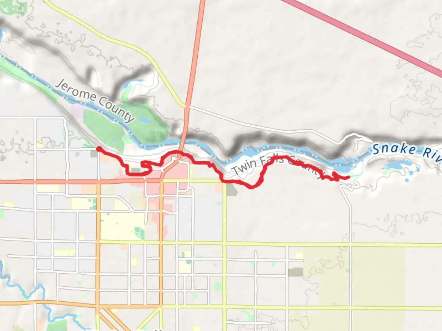 An image depicting the trail Canyon Rim Trail and its surrounding area.