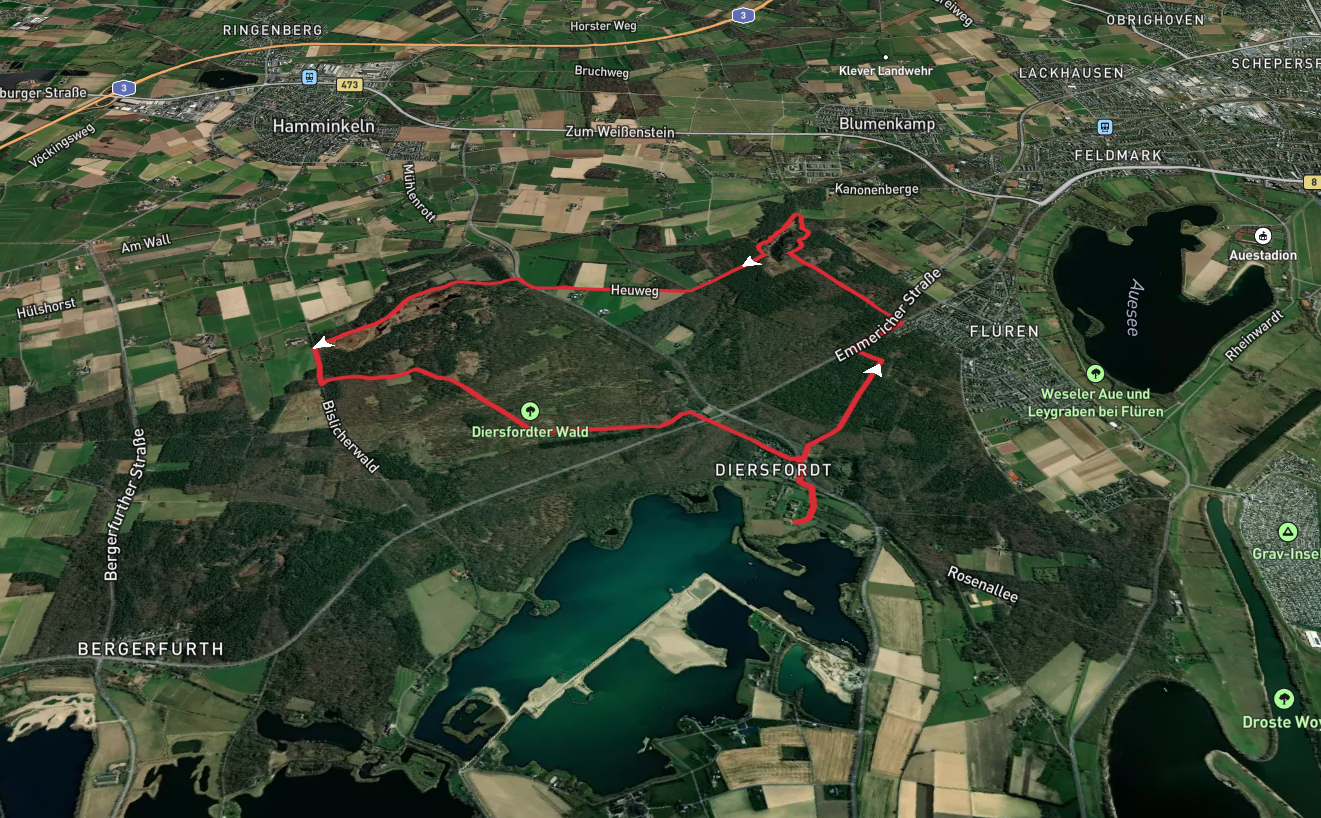 Feldlager M von Oranien, Schwarzes Wasser and Alte Eiche via Heuweg