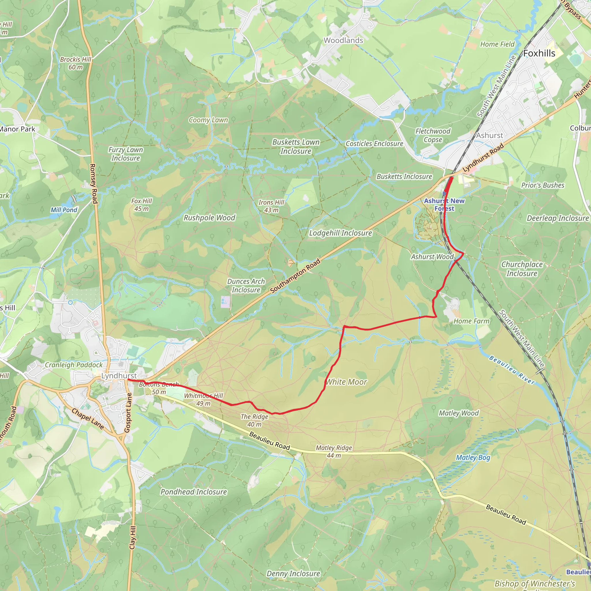 Ashurst Wood Walk mobile static map