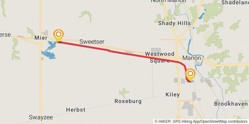 American Discovery Trail North Route - Indiana stage 7 Map