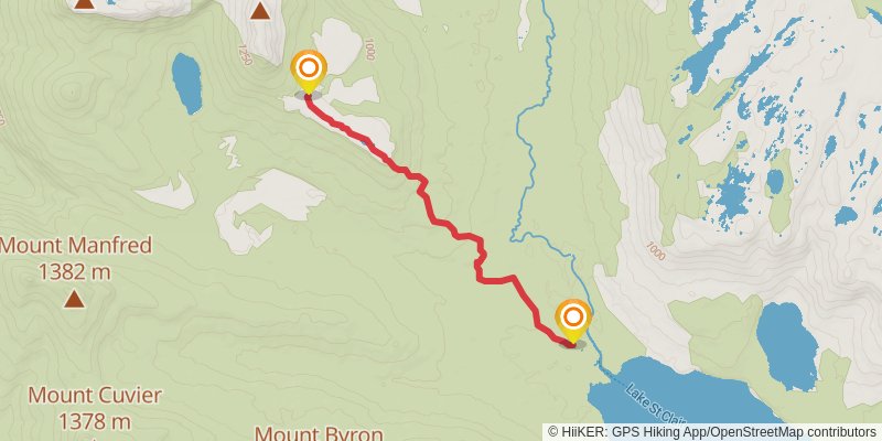 Overland Track spur 11 Map