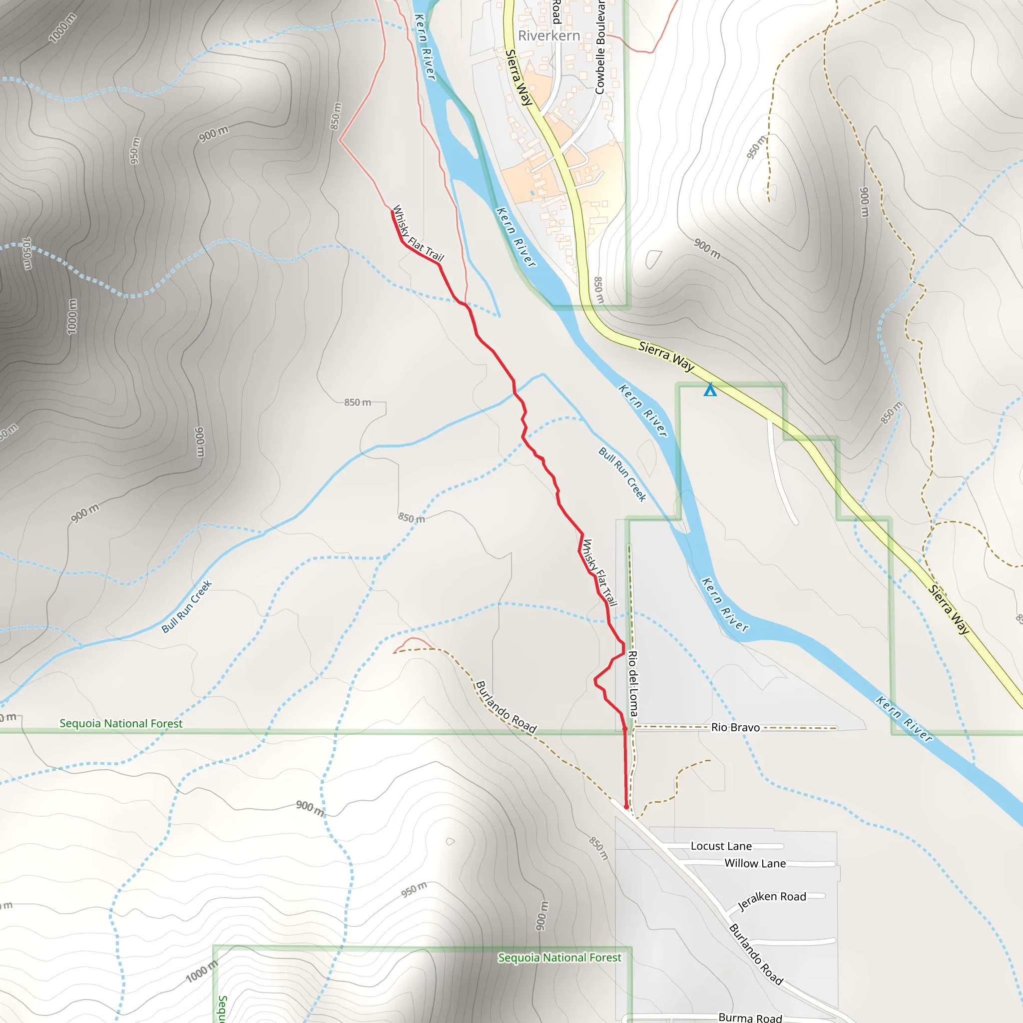 Kern River Walk mobile static map
