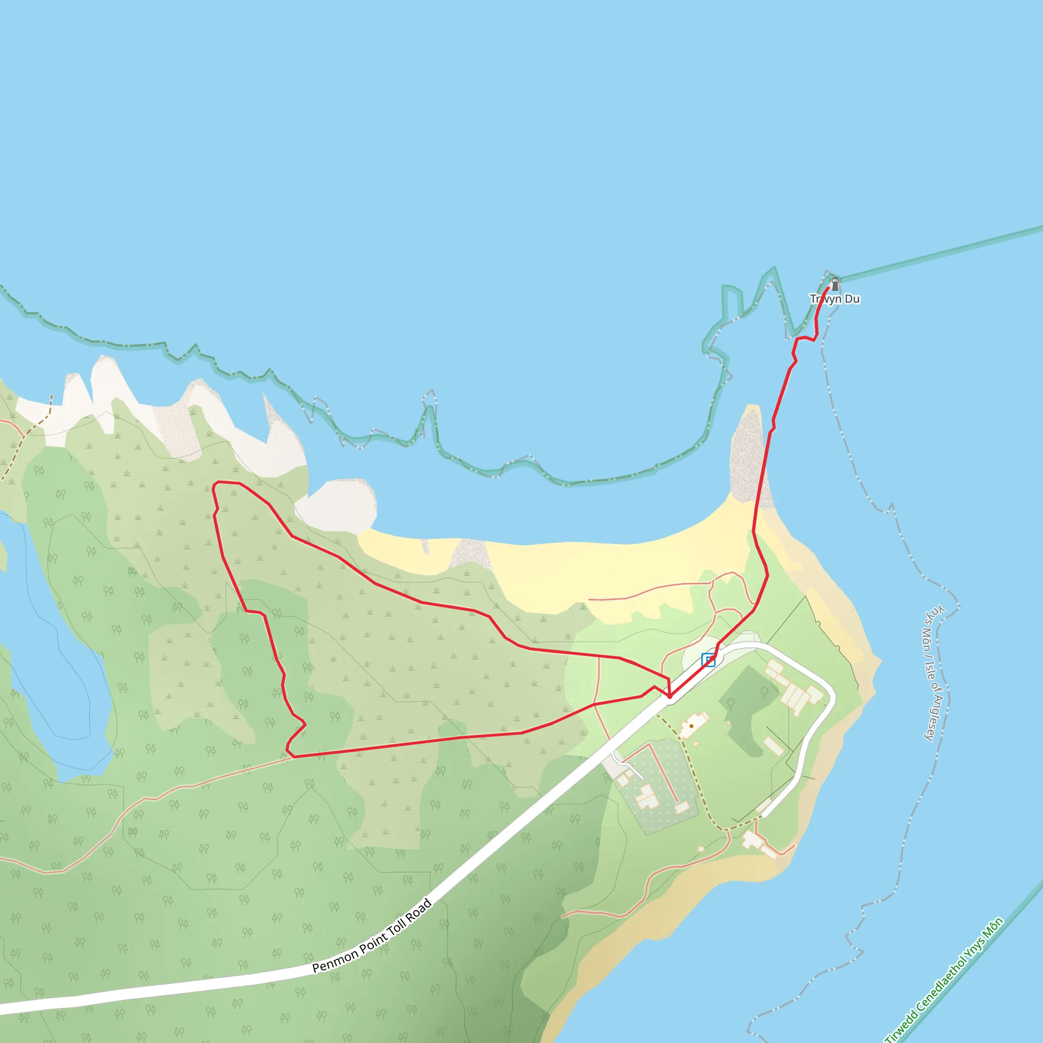 Penmon Point Loop mobile static map
