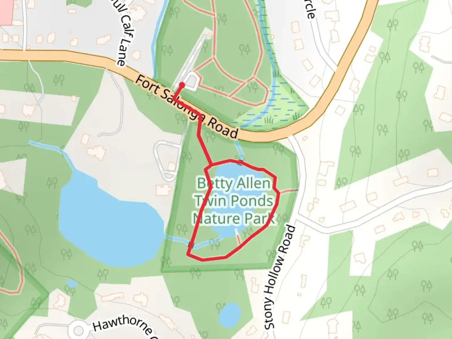 An image depicting the trail Twin Ponds Loop and its surrounding area.
