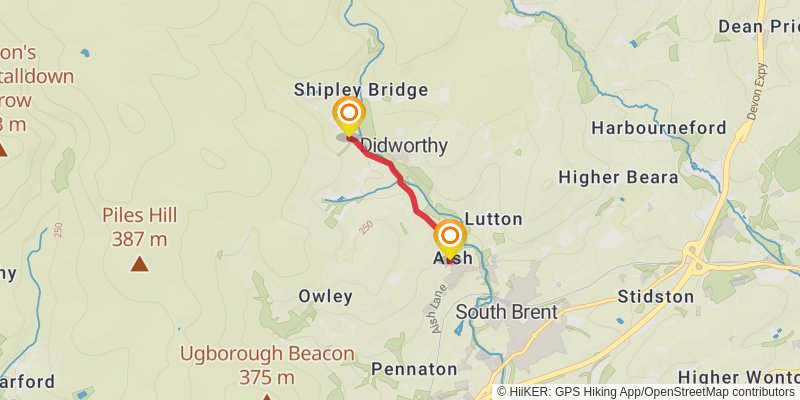 Dartmoor Way alt 1 Map