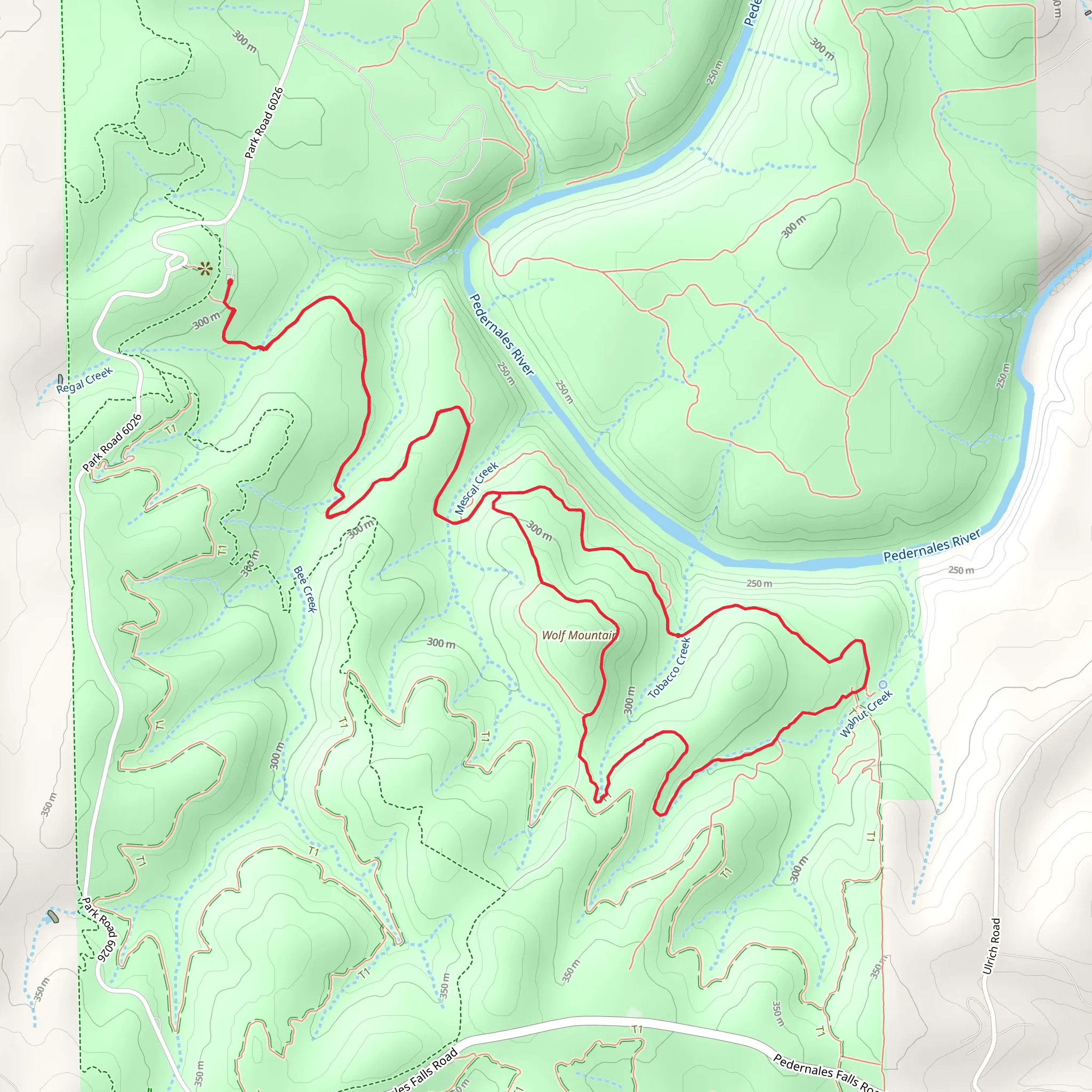 Wolf Mountain Loop Trail mobile static map