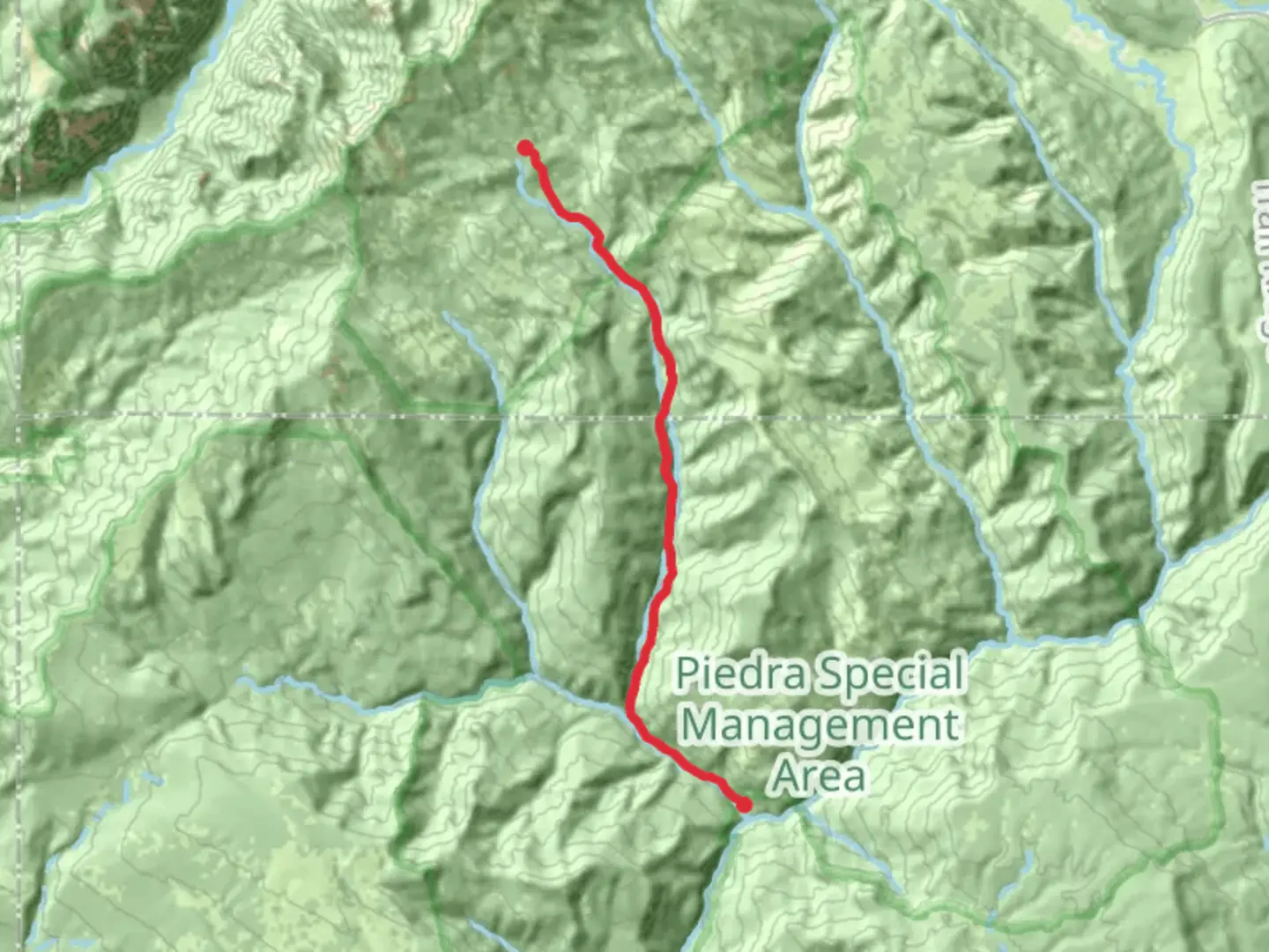 An image depicting the trail Cold Water Trail and its surrounding area.