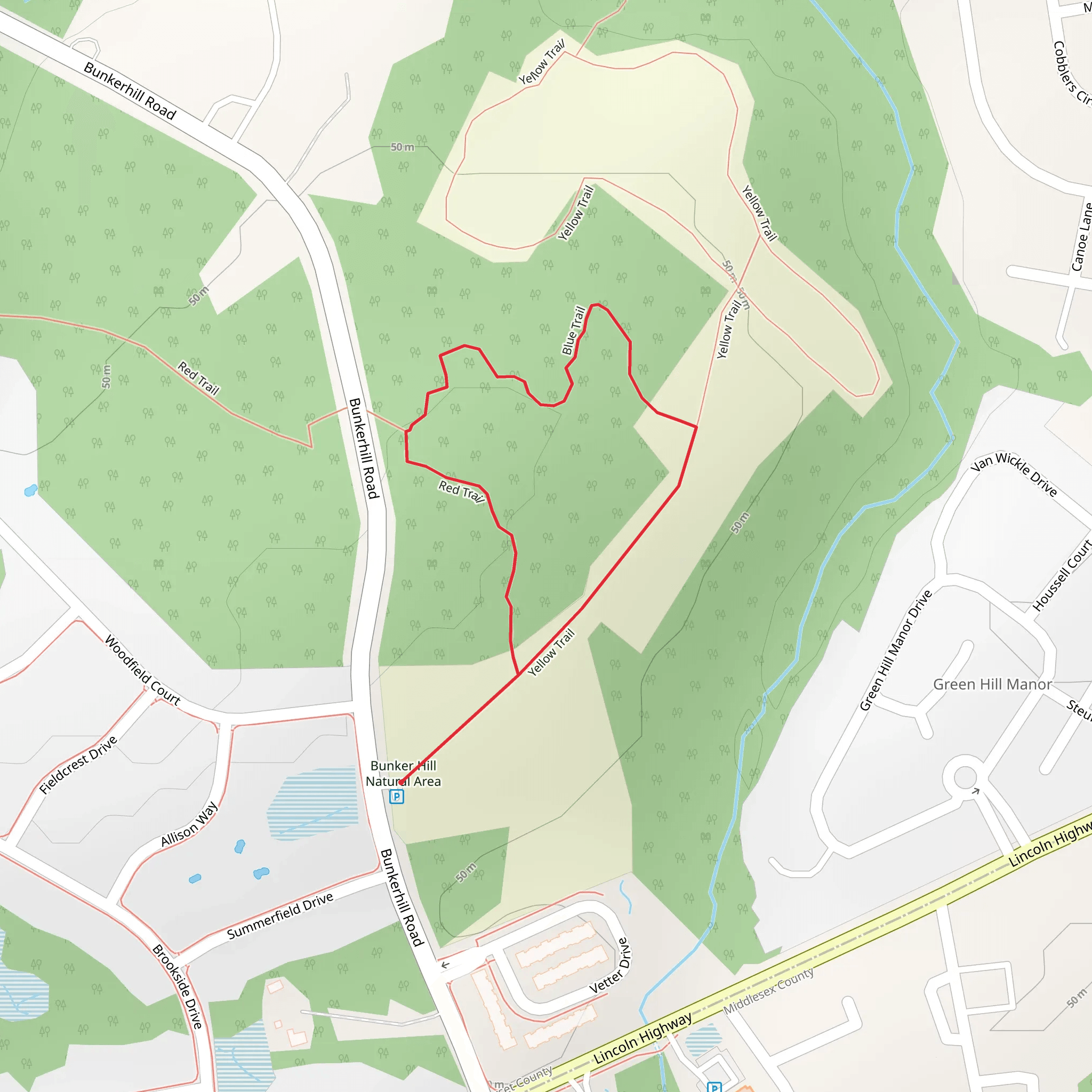 Bunkerhill Road Loop mobile static map
