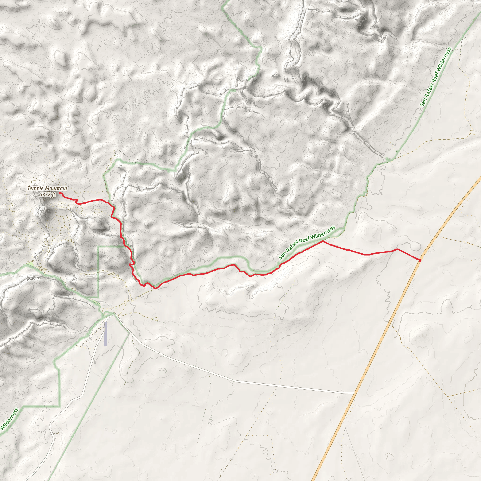 Temple Mountain mobile static map