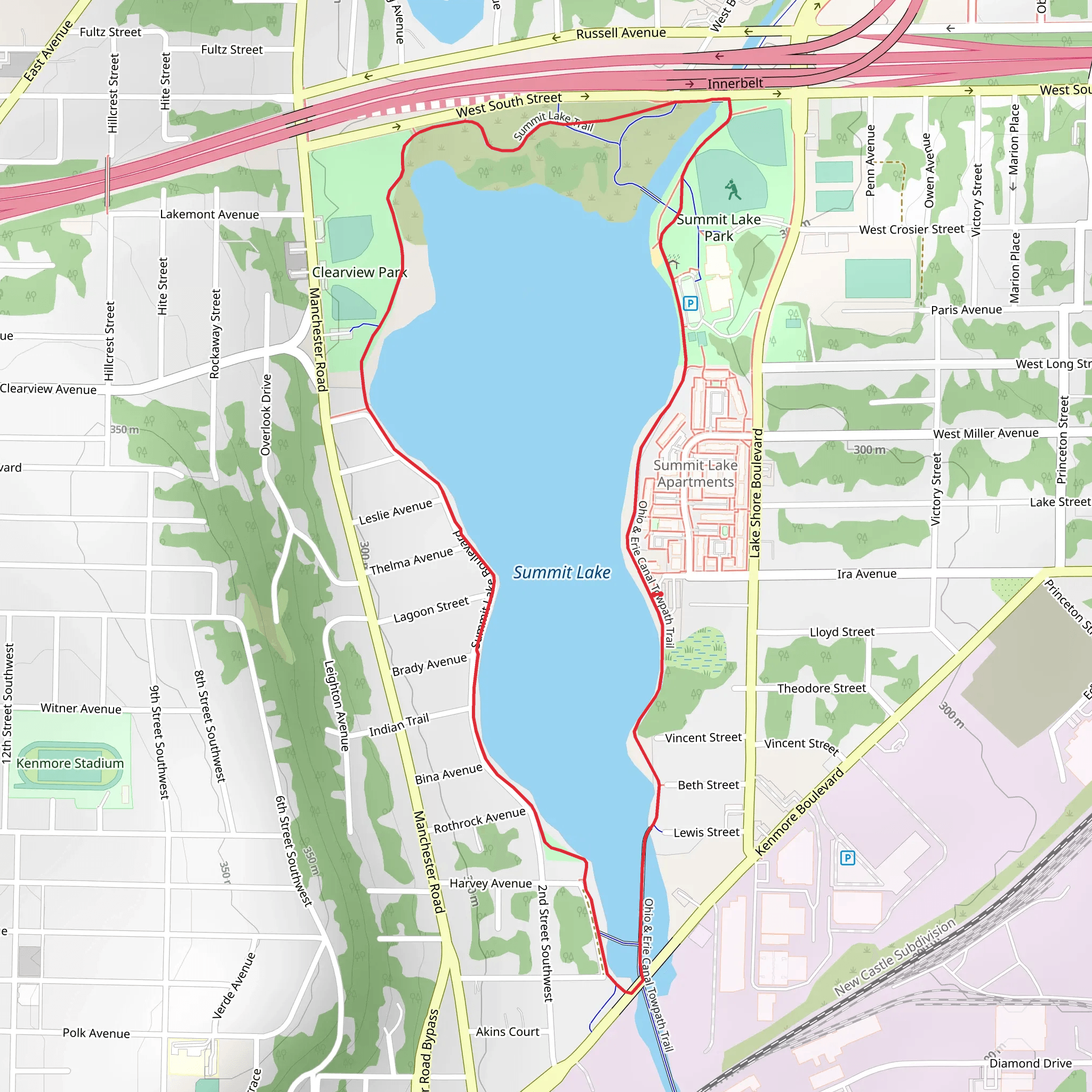 Summit Lake Loop mobile static map