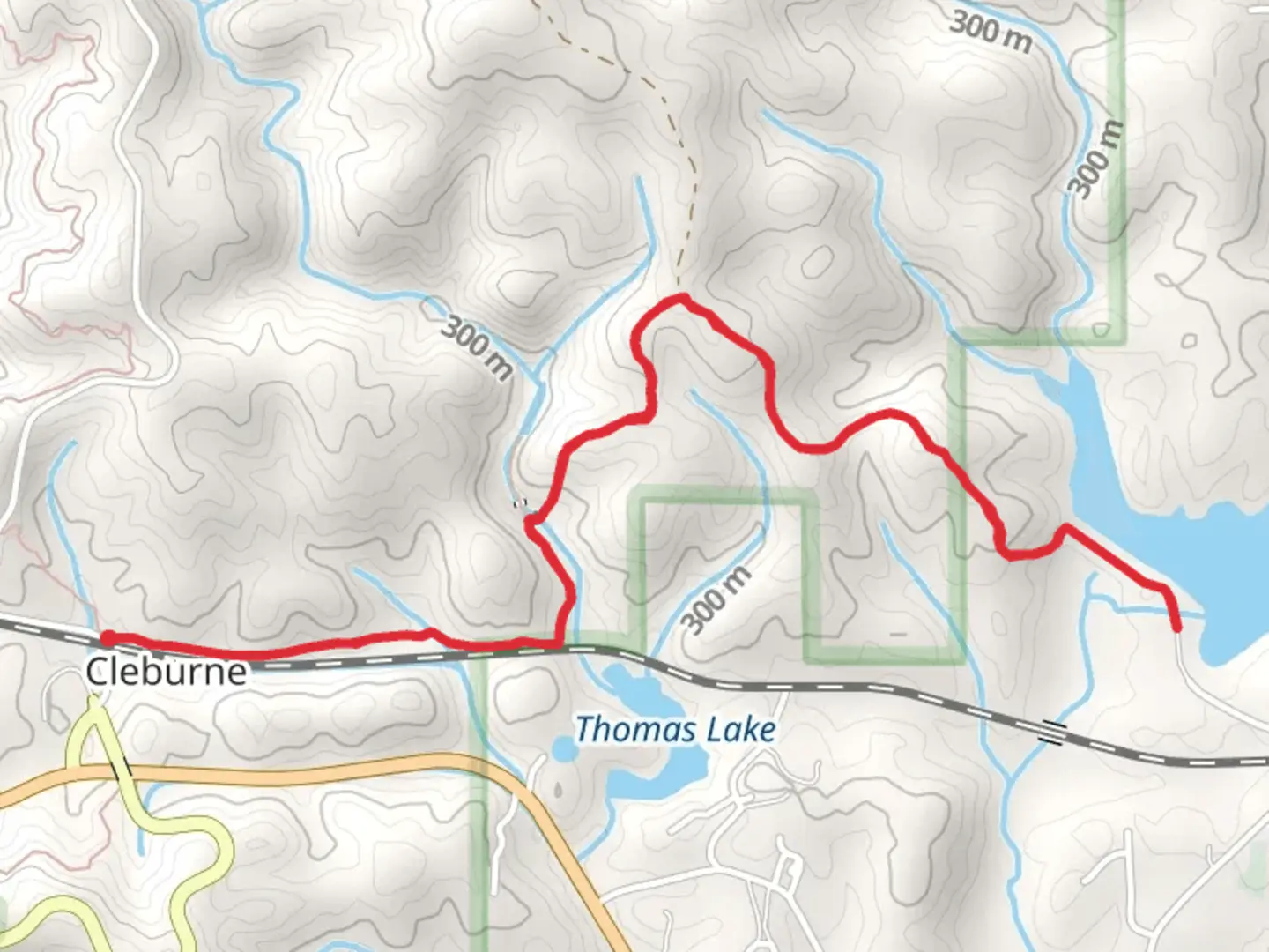An image depicting the trail Cahulga Creek via Heflin Spur and its surrounding area.