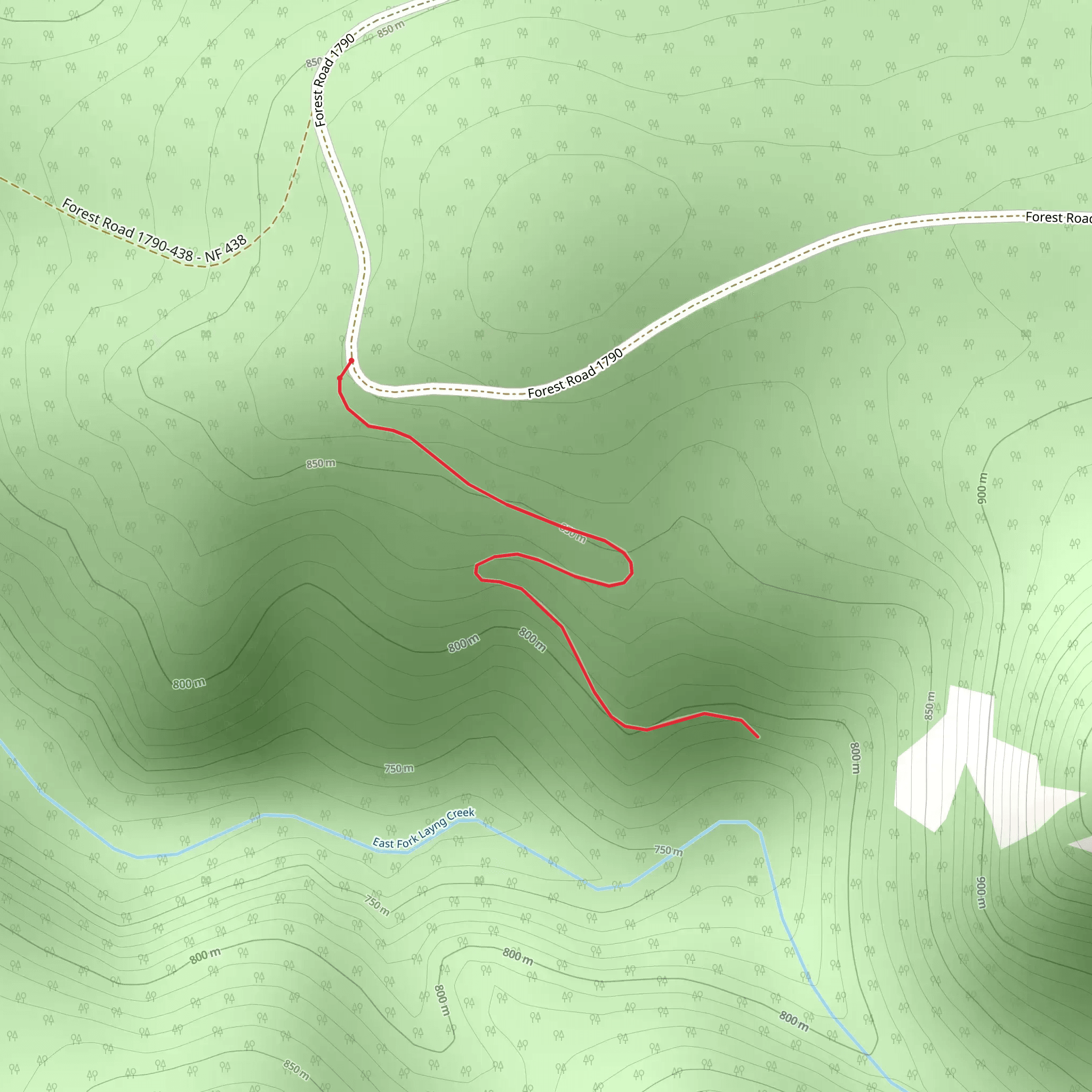 Pinard Falls Trail mobile static map