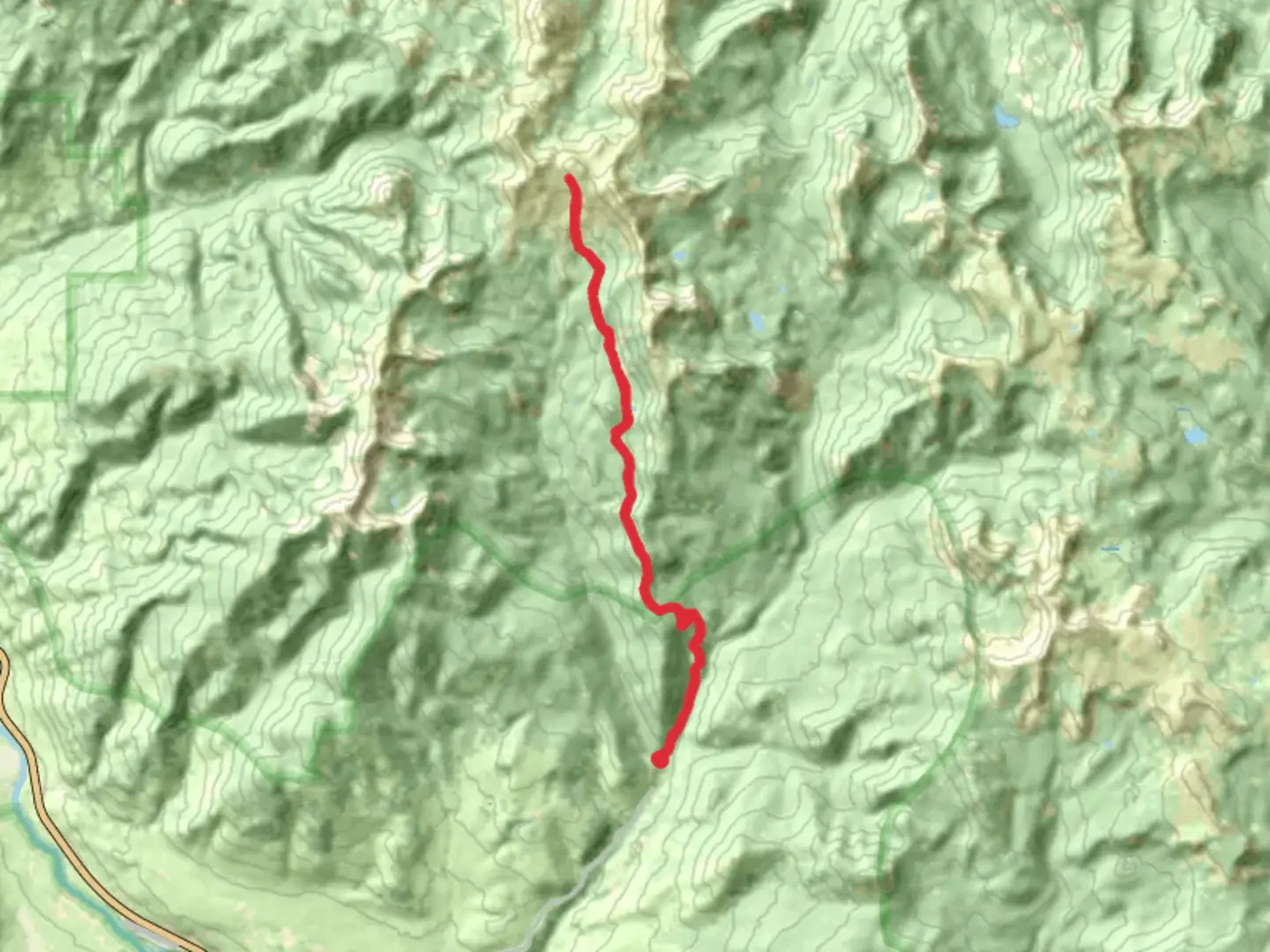 An image depicting the trail North Fork Bear Creek Trail and its surrounding area.