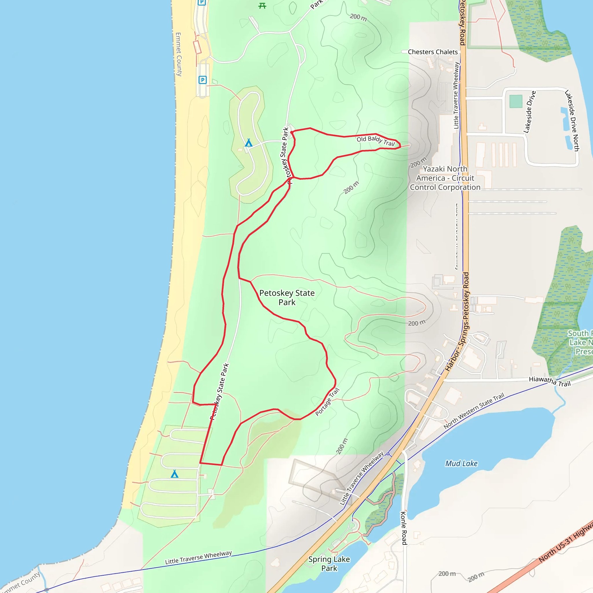Old Baldy - Portage Loop Trail mobile static map