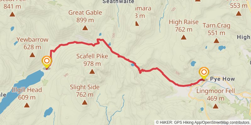 Ravenglass to Berwick - upon - Tweed Walk stage 2 Map