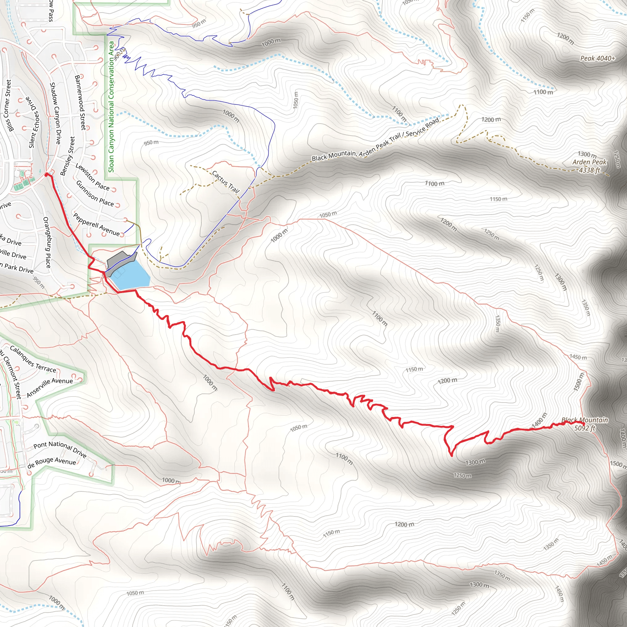 Black Mountain Trail mobile static map