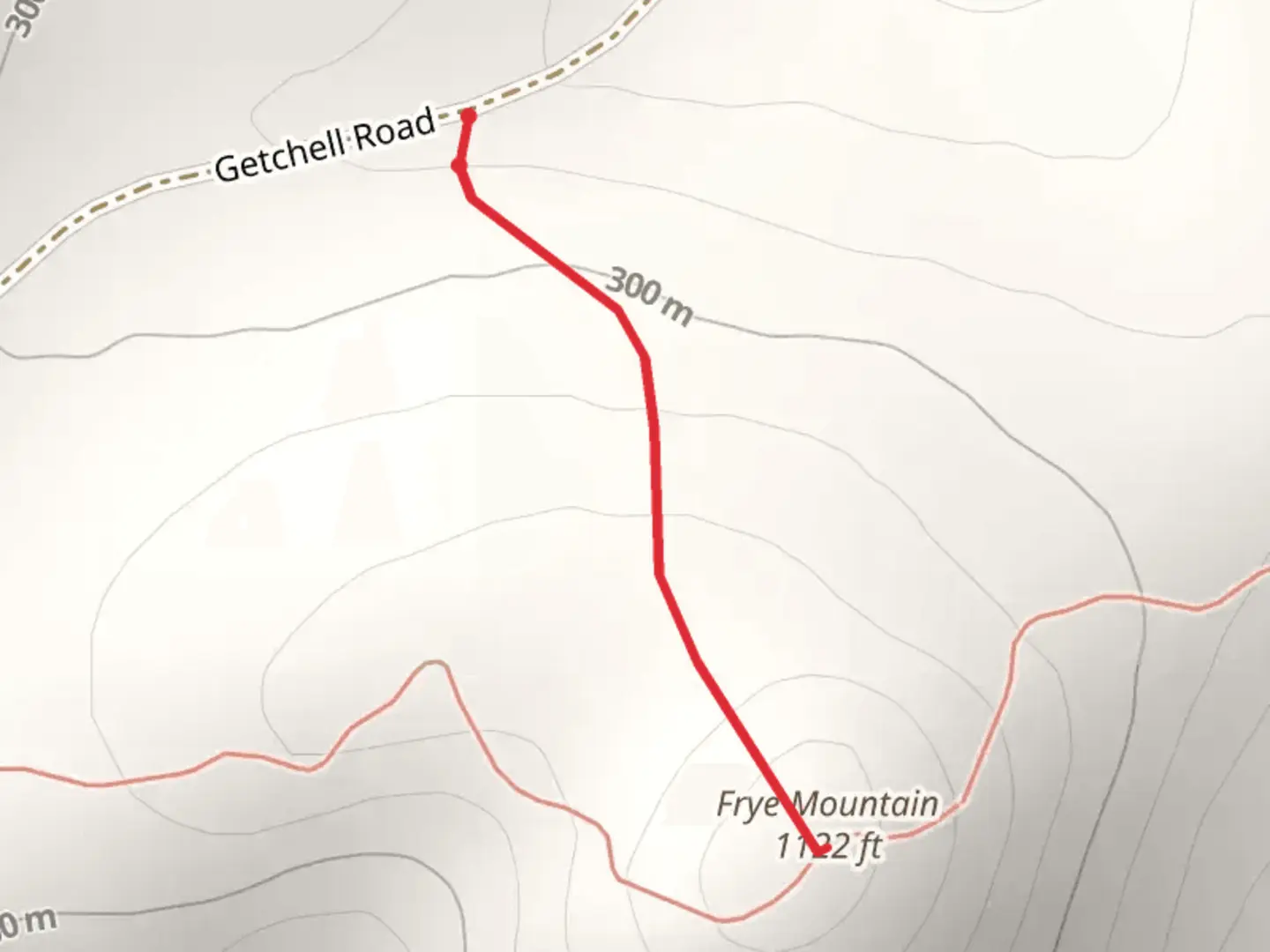 An image depicting the trail Frye Mountain and its surrounding area.