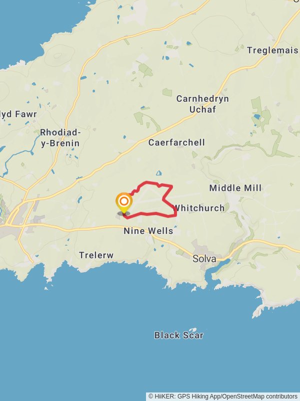 Map of St Davids Airfield, Pembrokeshire