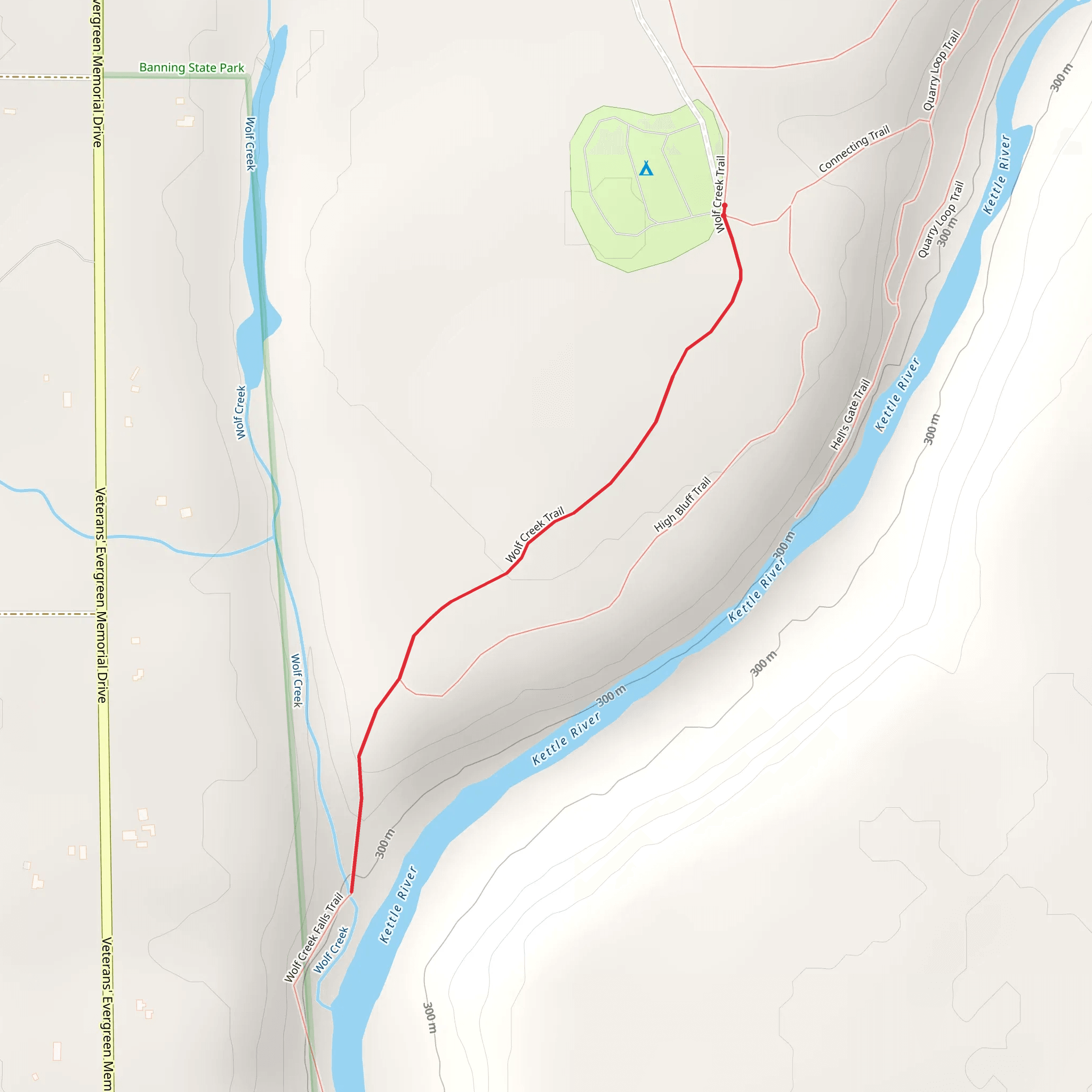 Wolf Creek Trail mobile static map