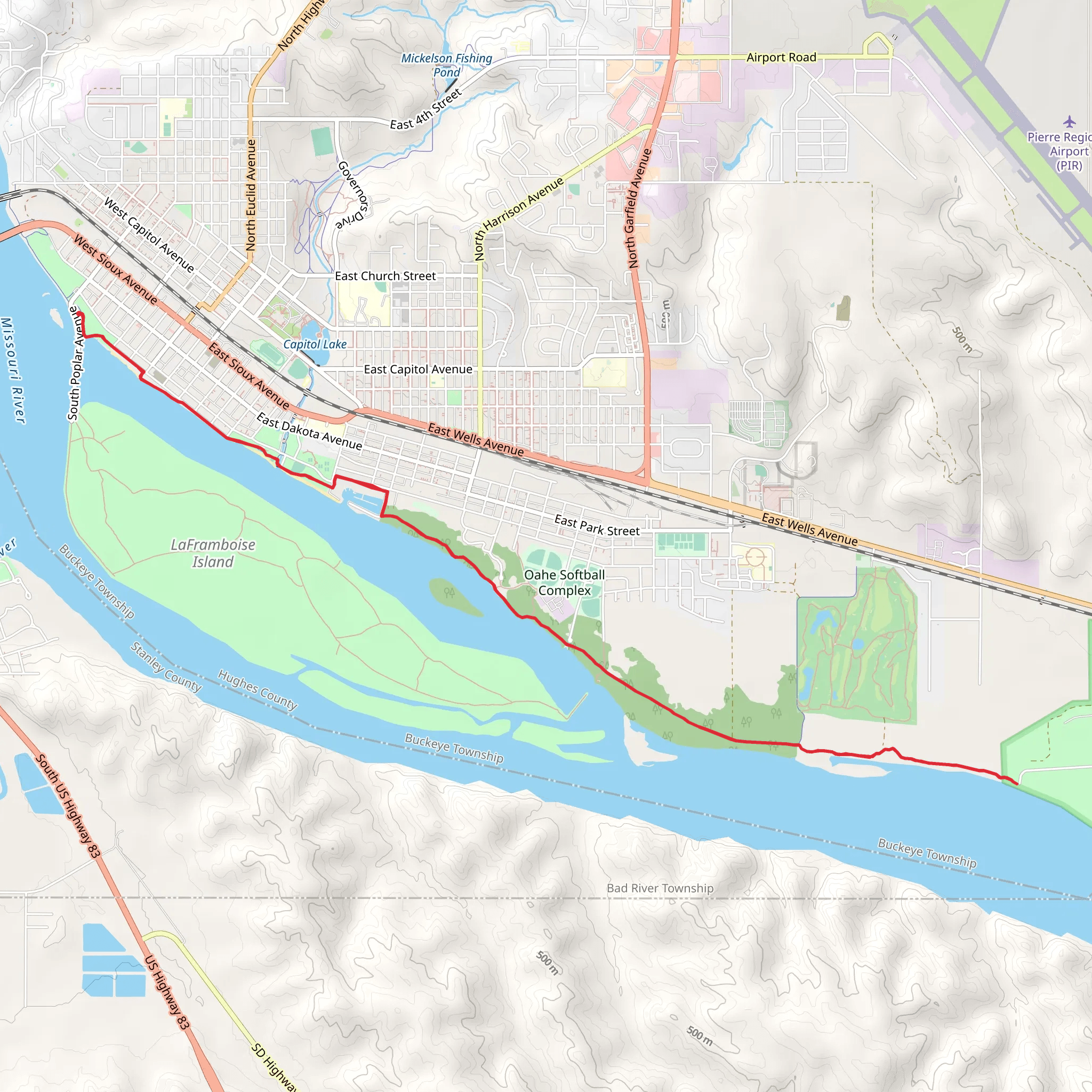 Walk Beside Capitol Creek from Steamboat Park mobile static map