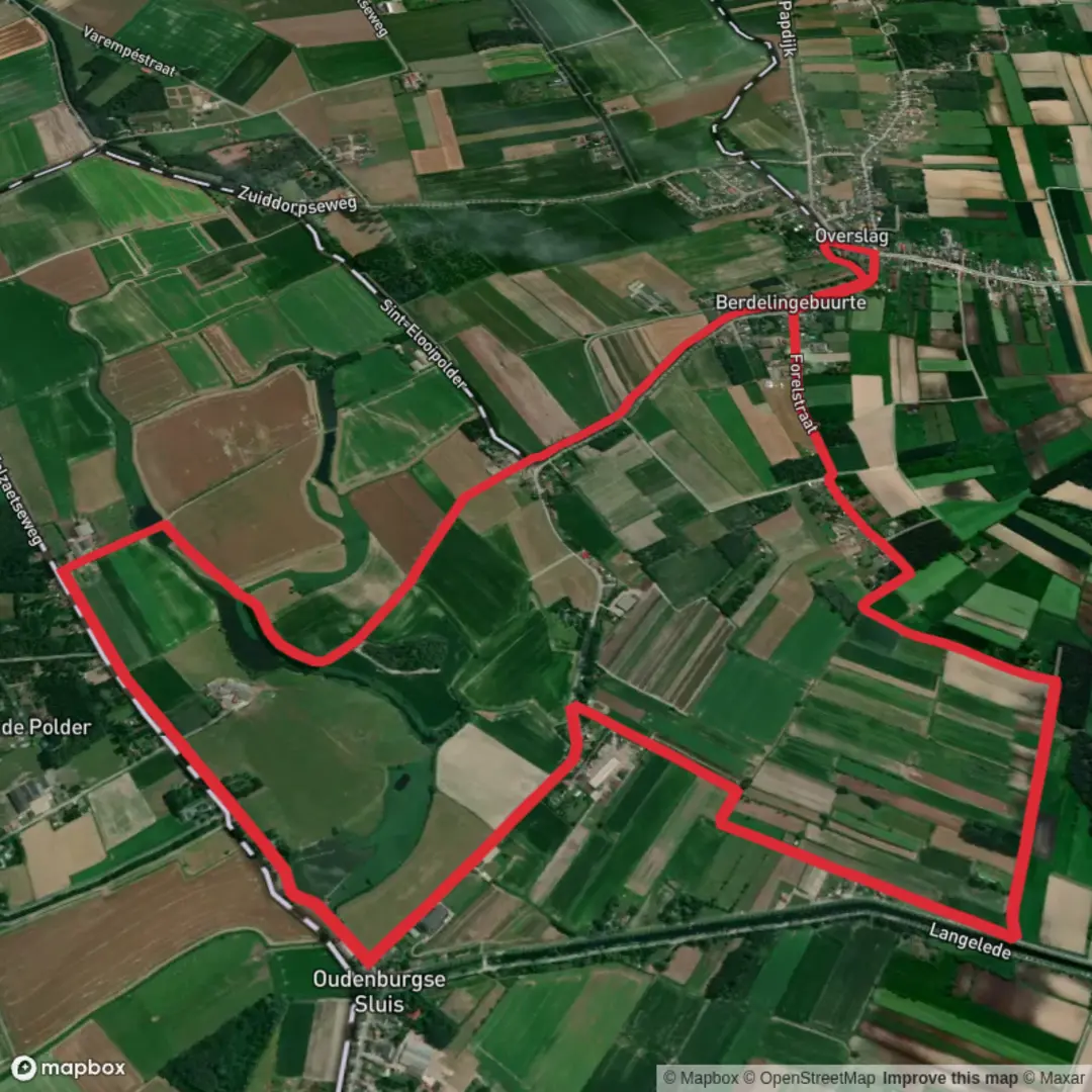 An image depicting the trail Grenspad Loop and its surrounding area.