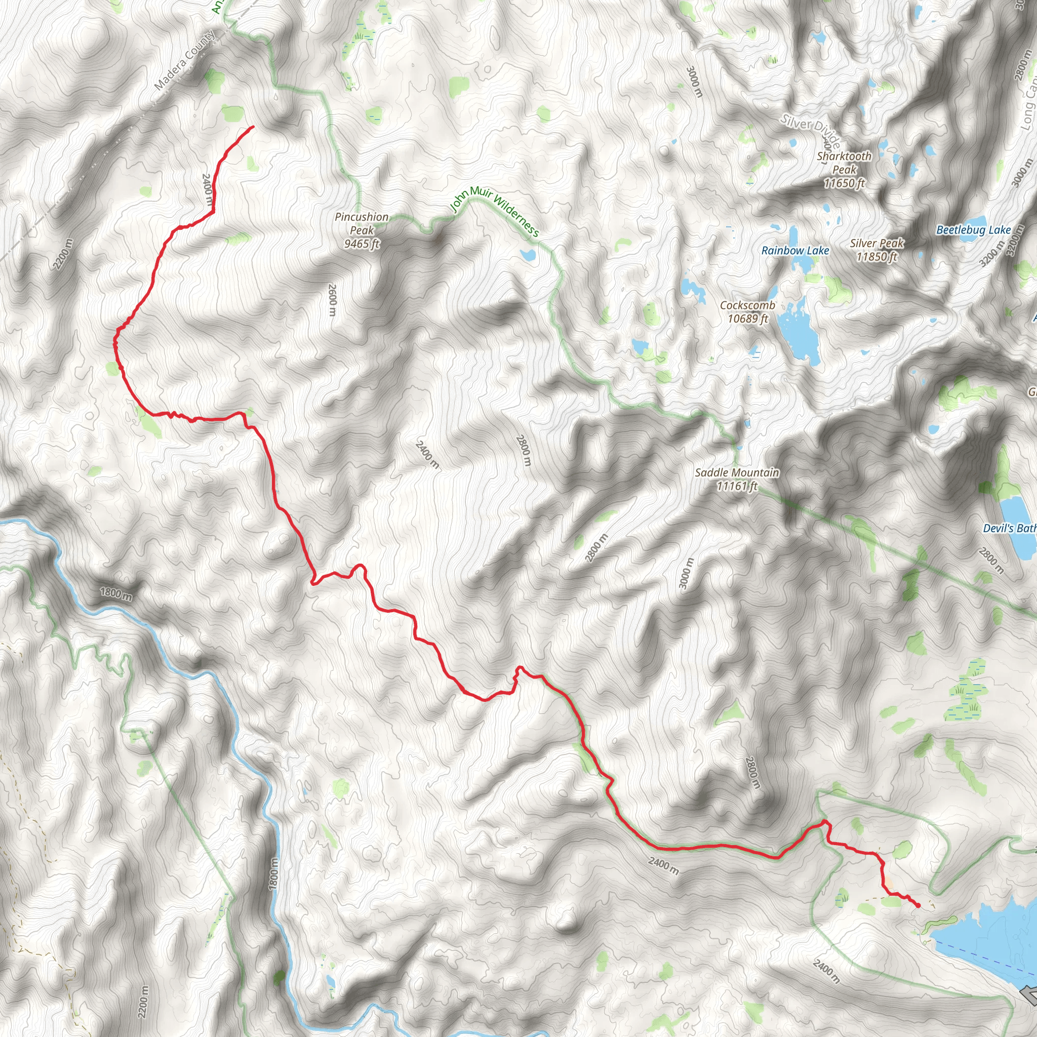 Ruby Meadow Trail mobile static map