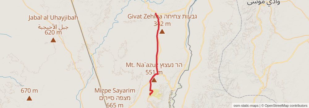 Israel National Trail stage 50 Map