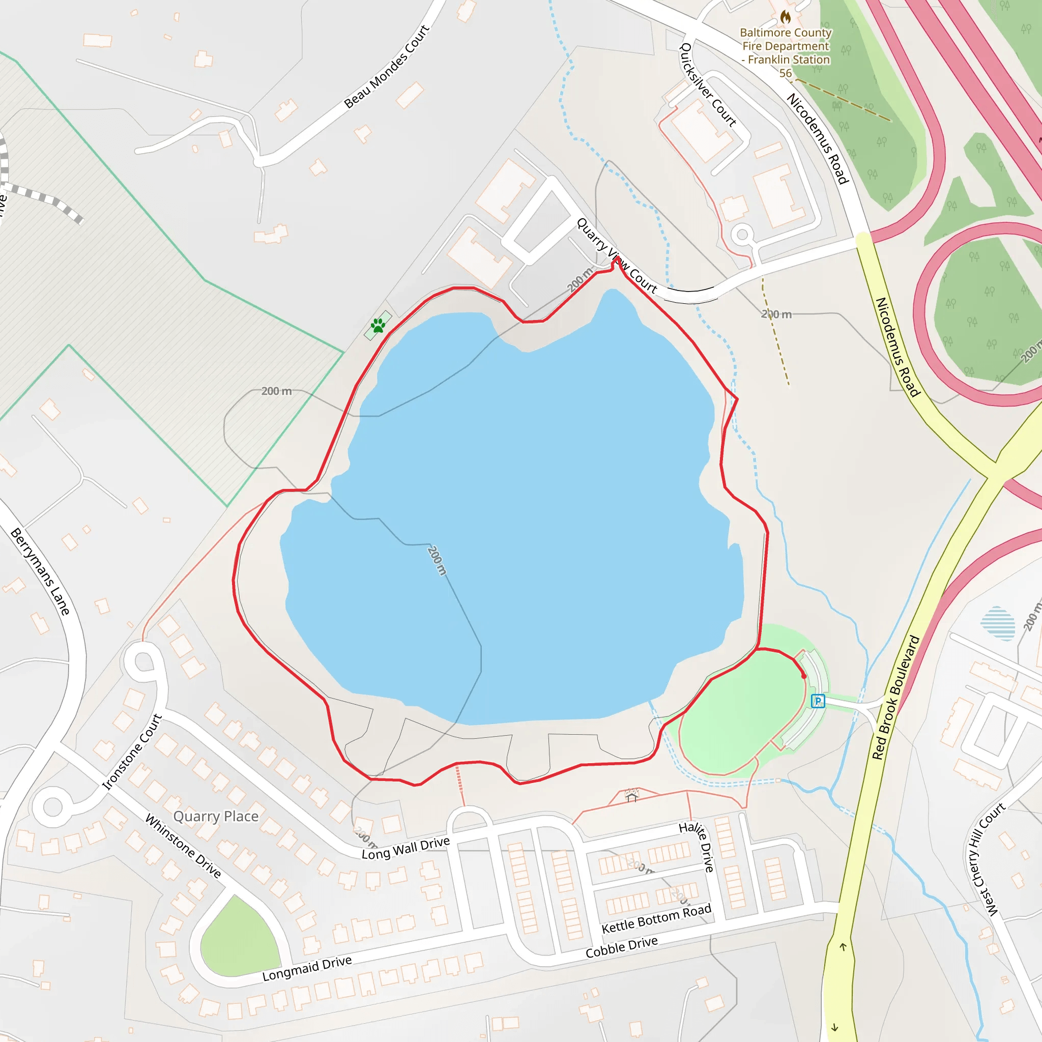 Red Brook Boulevard Loop mobile static map