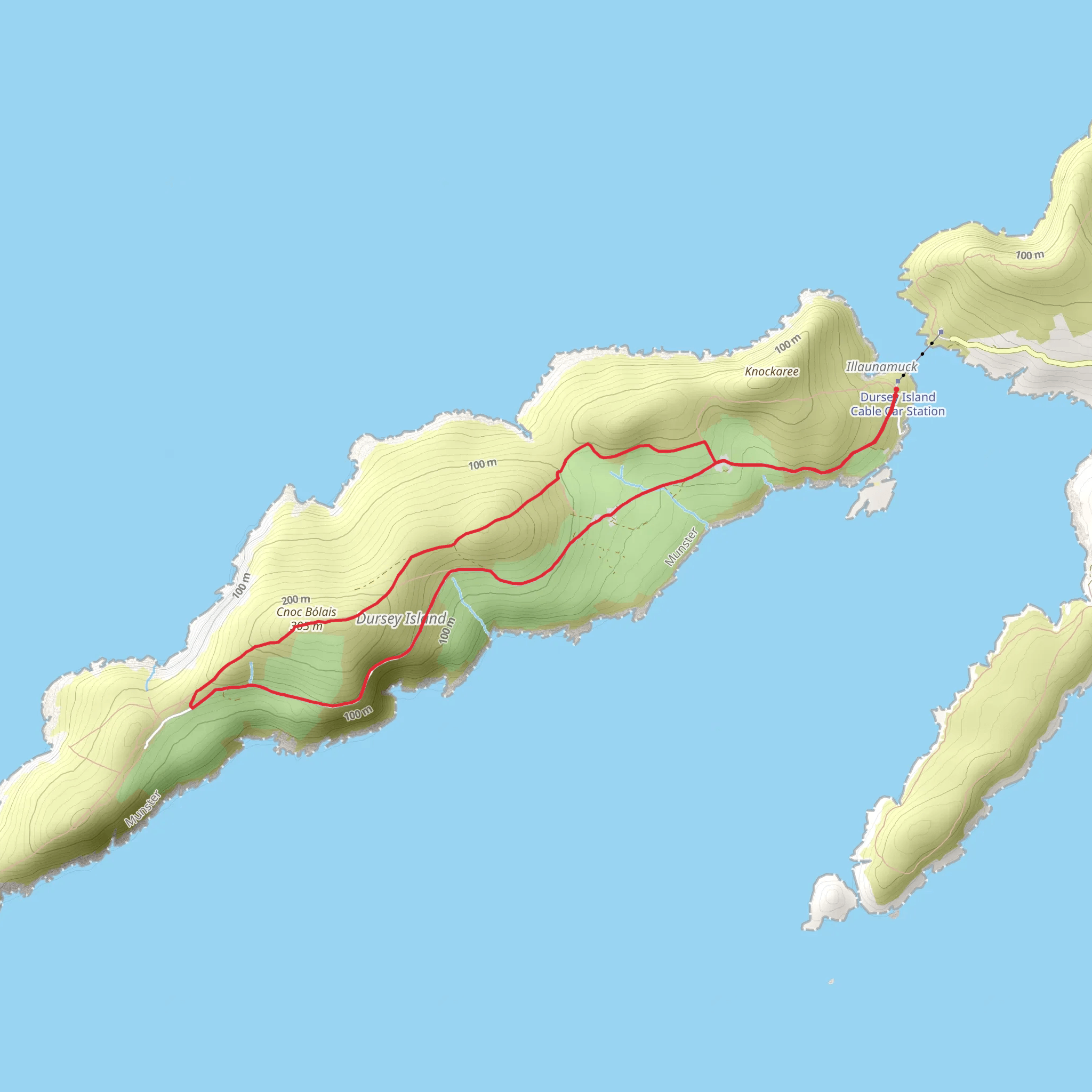 Dursey Island Loop mobile static map