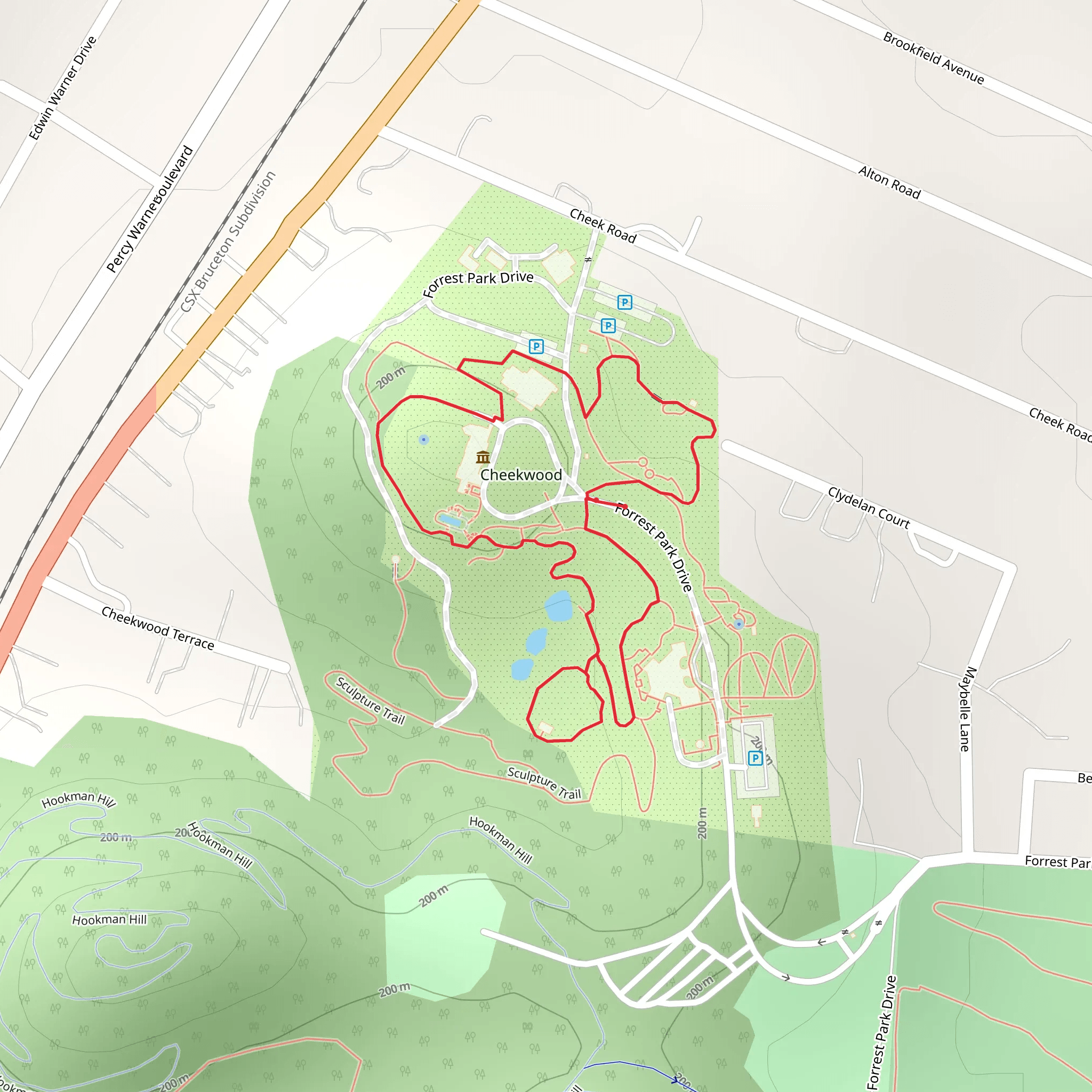 Cheekwood Loop mobile static map