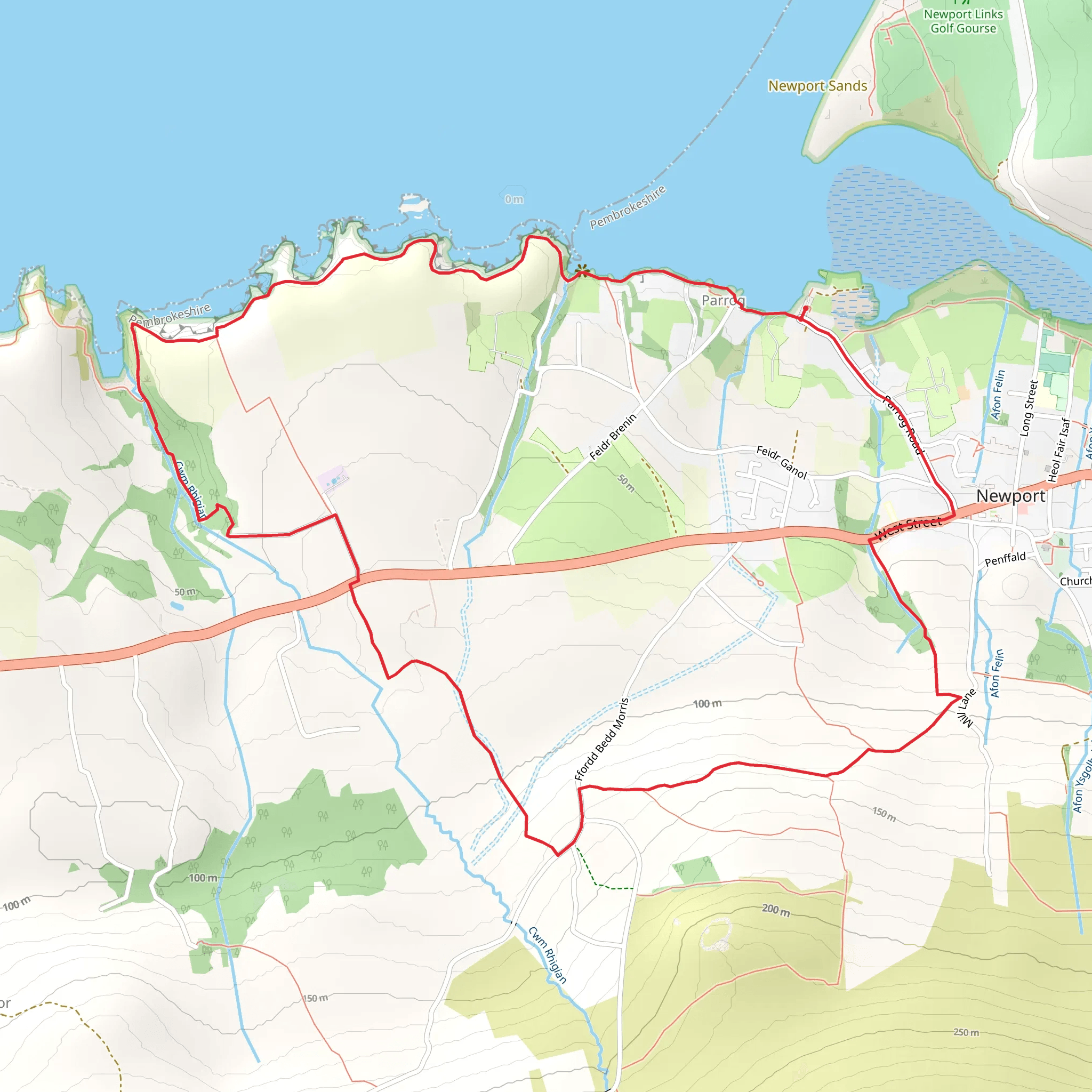 Newport Parrog-Aber Rhigian-Trilys mobile static map