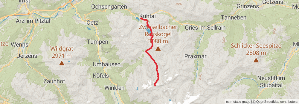 Ötztal Trek stage 3 Map