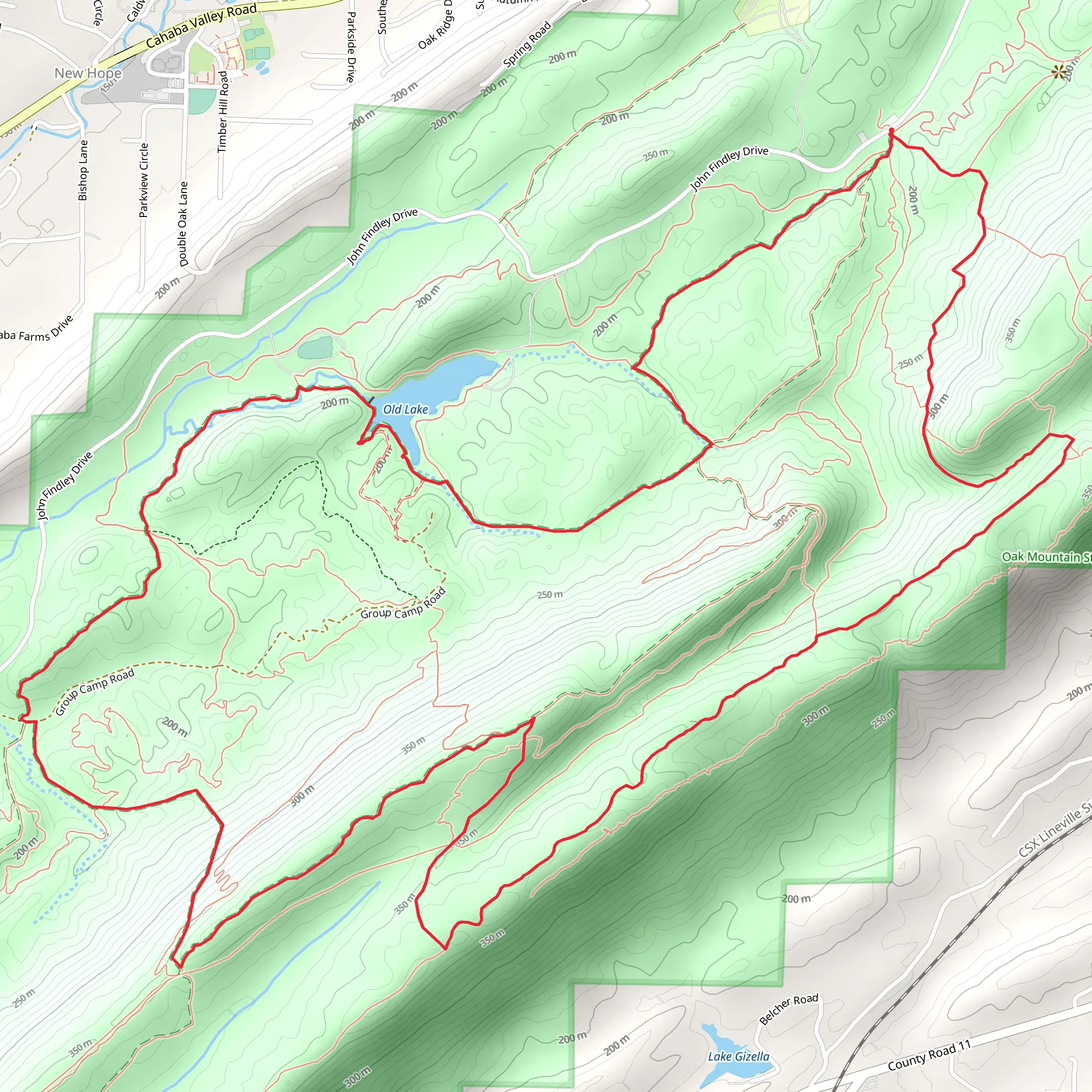 Tranquility Lake via White and Orange Loop Trail mobile static map